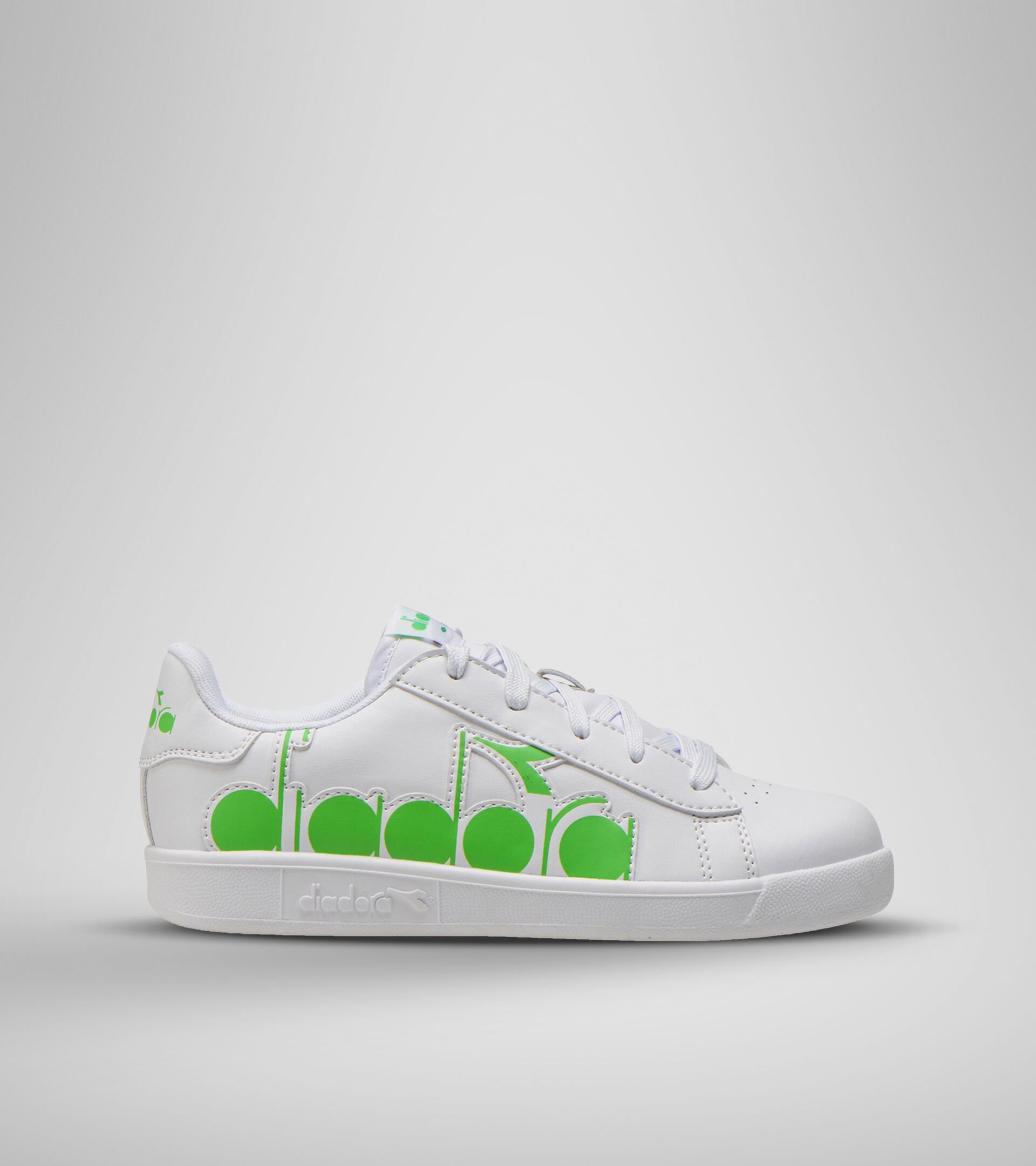 Sports shoe - Unisex kids GAME P BOLDER GS WHITE/GREEN EVIDENCE - Diadora