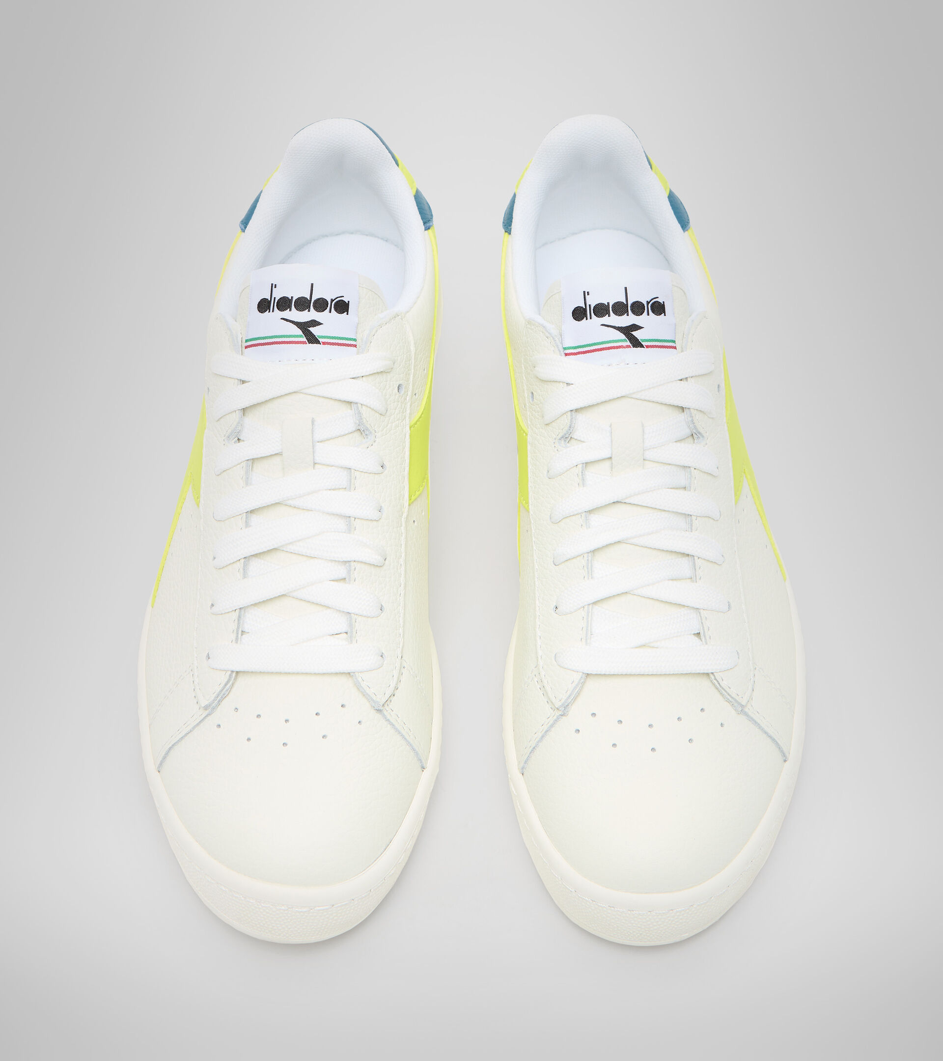Trainer - Unisex GAME L LOW WHITE/SULPHUR GREEN/BLUE CORAL - Diadora