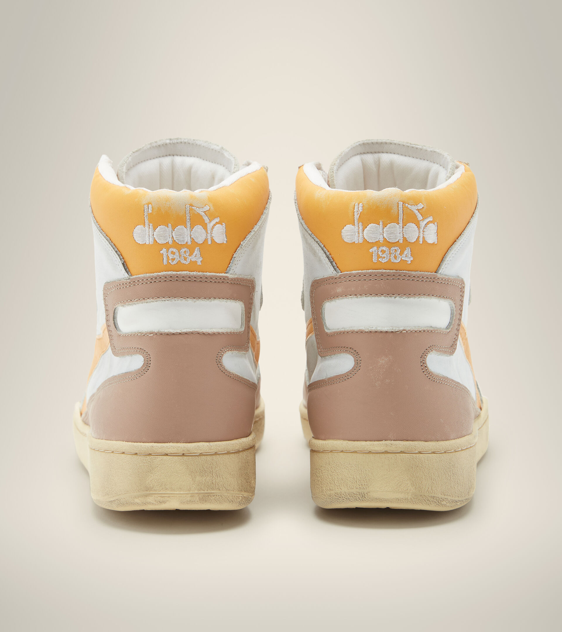 Heritage shoes - Unisex MI BASKET USED WHITE/BEESWAX - Diadora