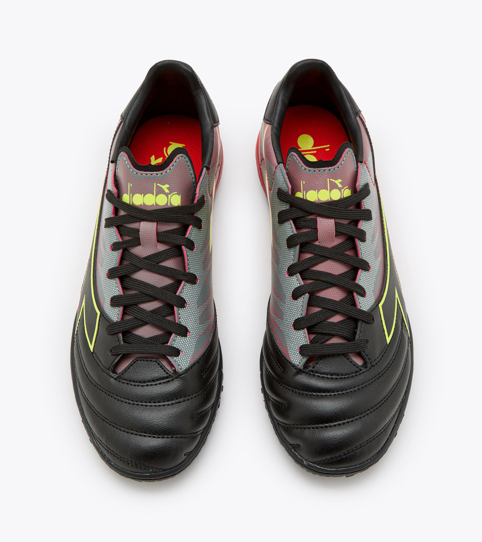 Futsal boot - Specific outsole for synthetic/hard grounds BRASIL ELITE VELOCE R TFR BLK/FLUO YELLOW DD/MILANO RED - Diadora