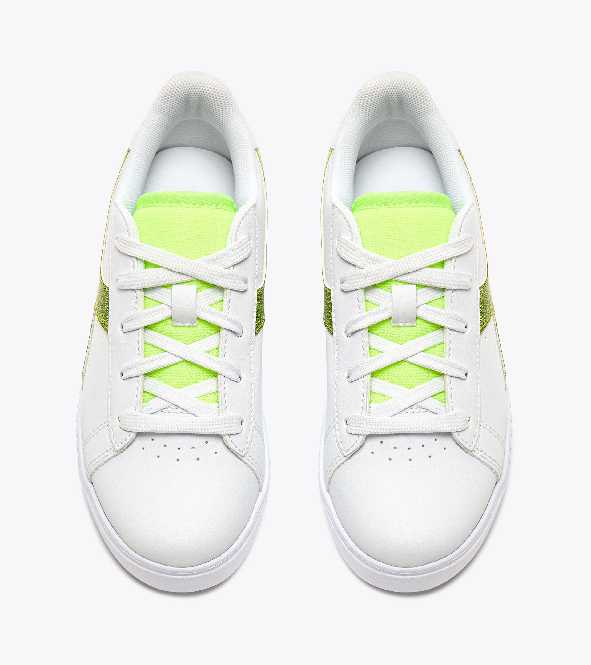 Scarpa sportiva - Bambini/e 4-8 anni GAME STEP P LACQUERED PS BIANCO/VERDE ACIDO LIMETTA - Diadora