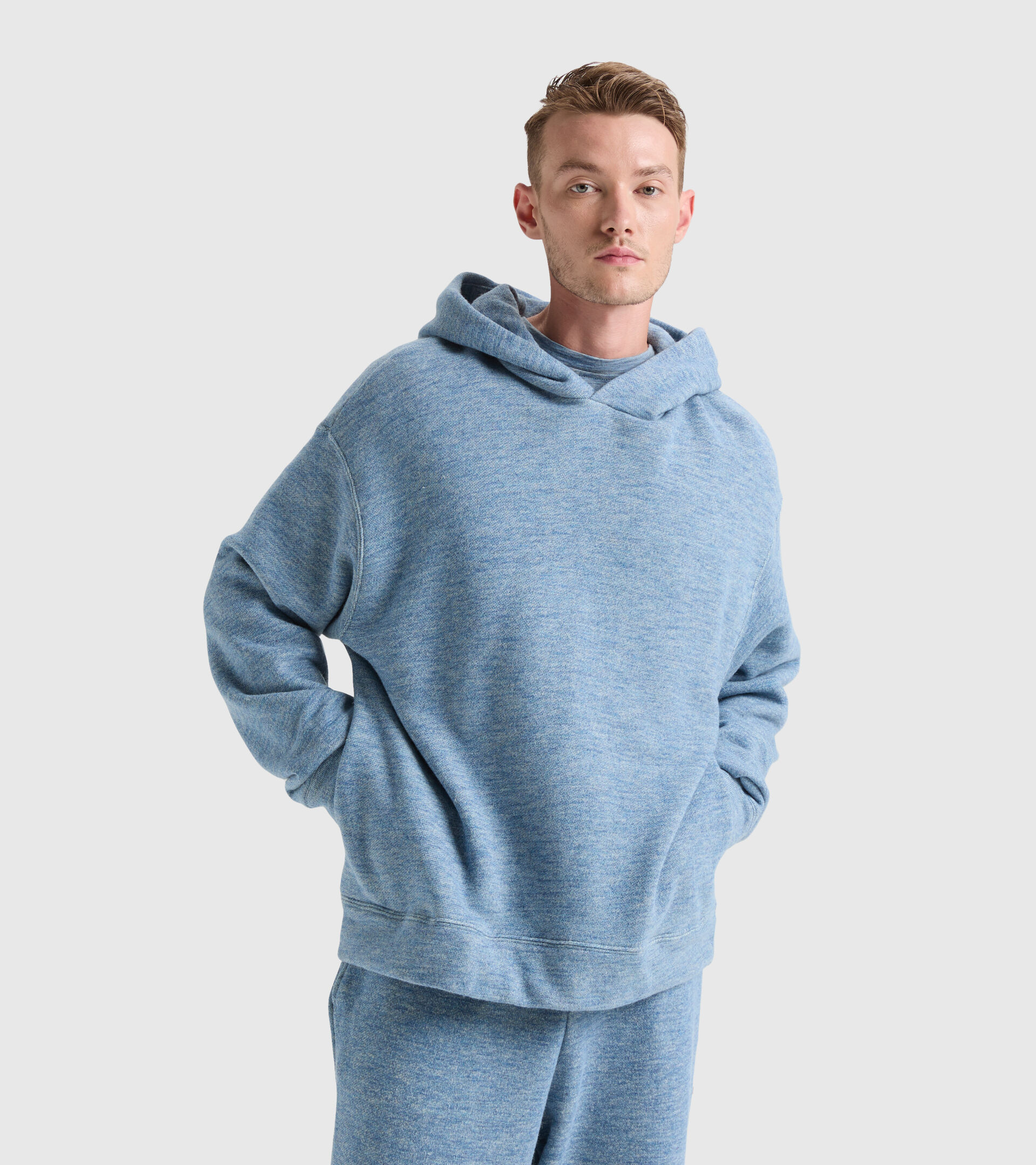 Hooded sweatshirt - Unisex HOODIE MANIFESTO 2030 DELFT MELANGE - Diadora