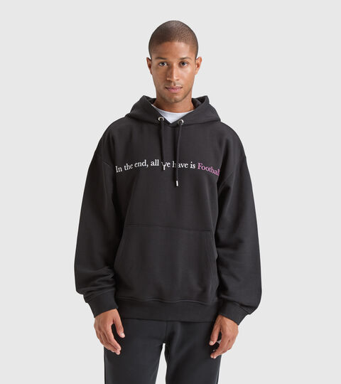 Throwback sports sweatshirt - Unisex HOODIE CLASSIC STORY FI BLACK - Diadora