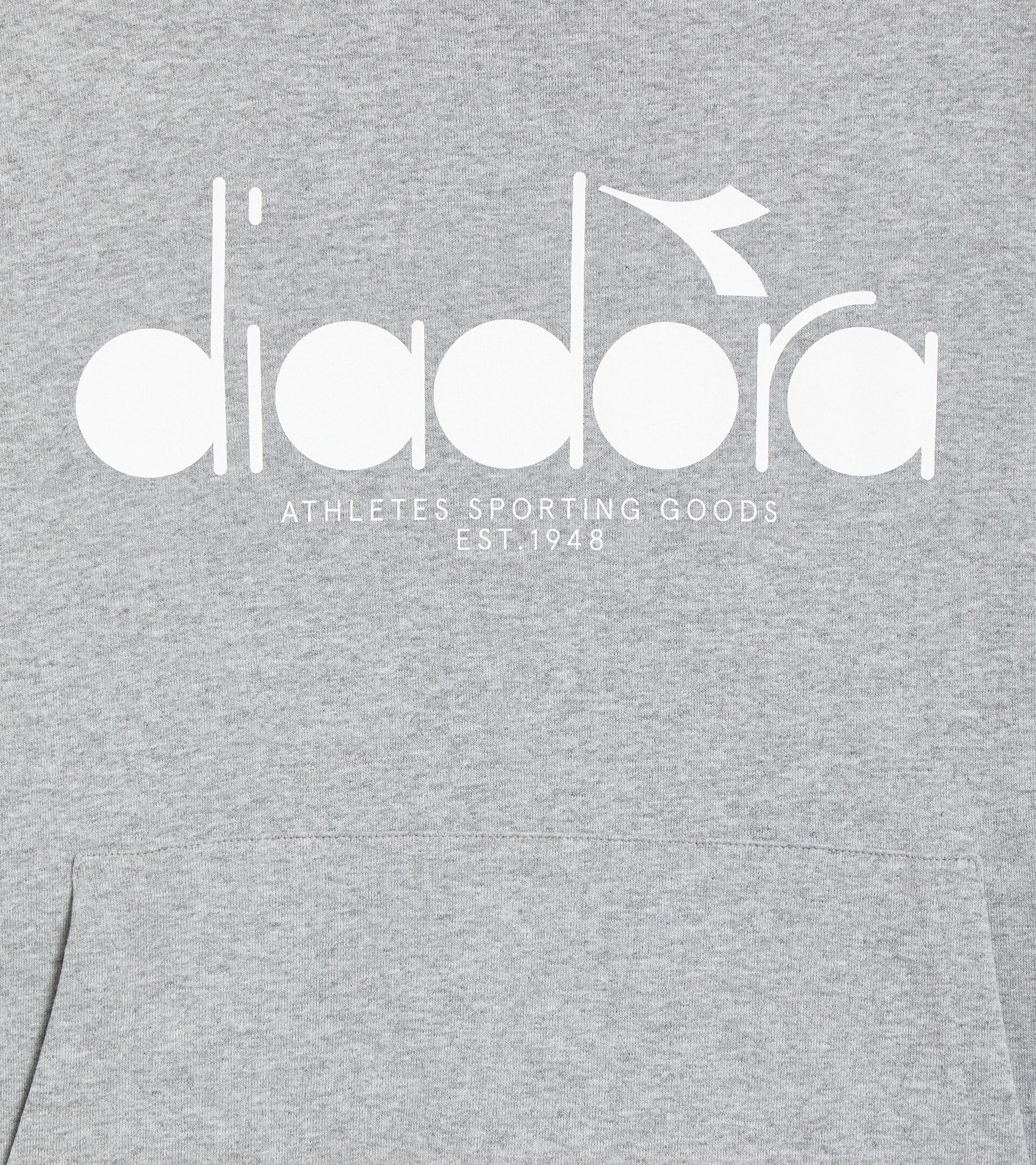 Felpa con cappuccio color block - Per ogni genere HOODIE LOGO GRIGIO GRATTACIELO MELANGE - Diadora