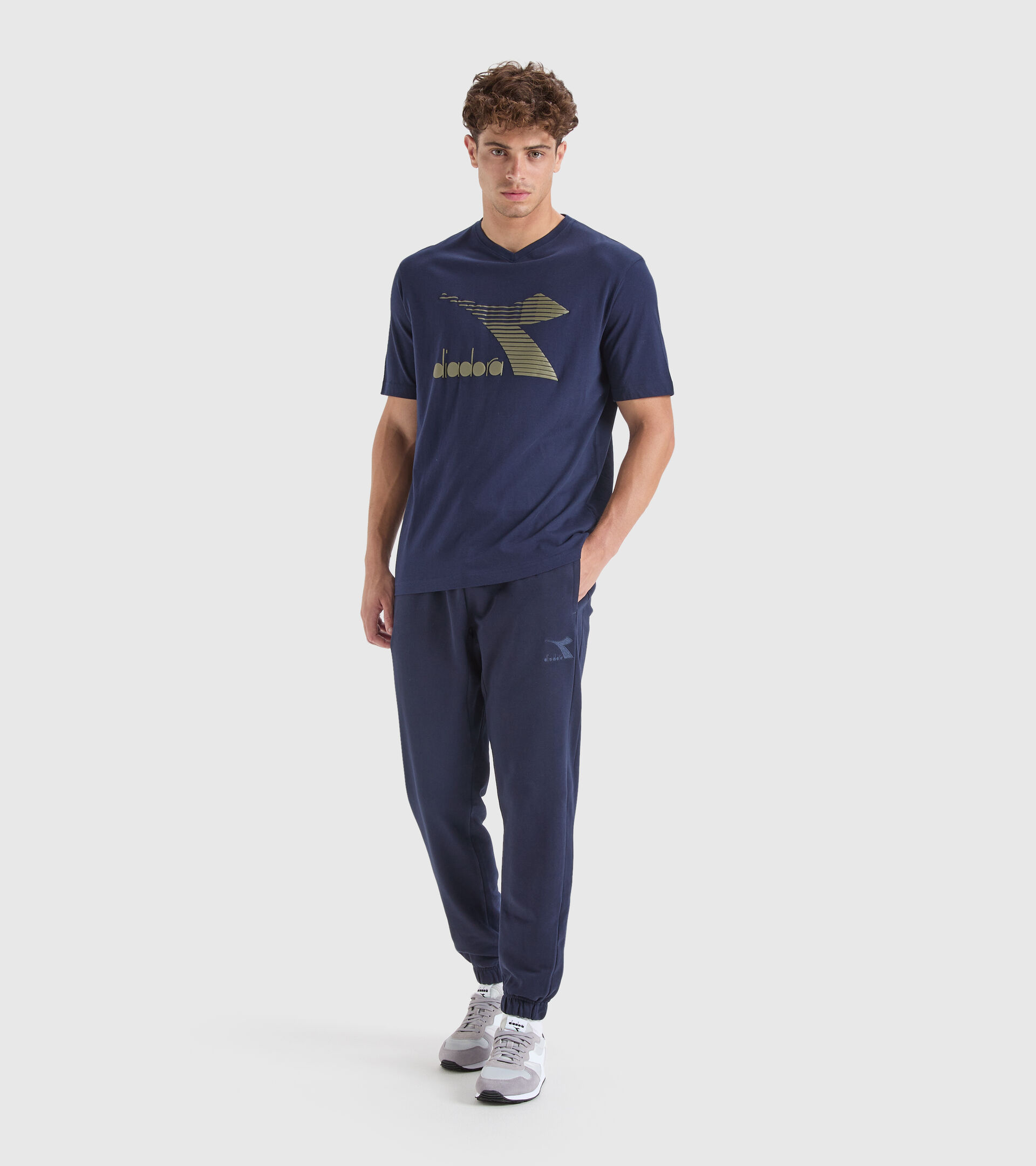 Cotton T-shirt - Men T-SHIRT SS DRIFT CLASSIC NAVY - Diadora