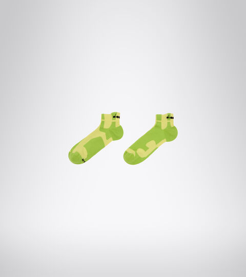 Chaussettes de Running - Unisexe CUSHION QUARTER SOCKS CITRON VERT - Diadora