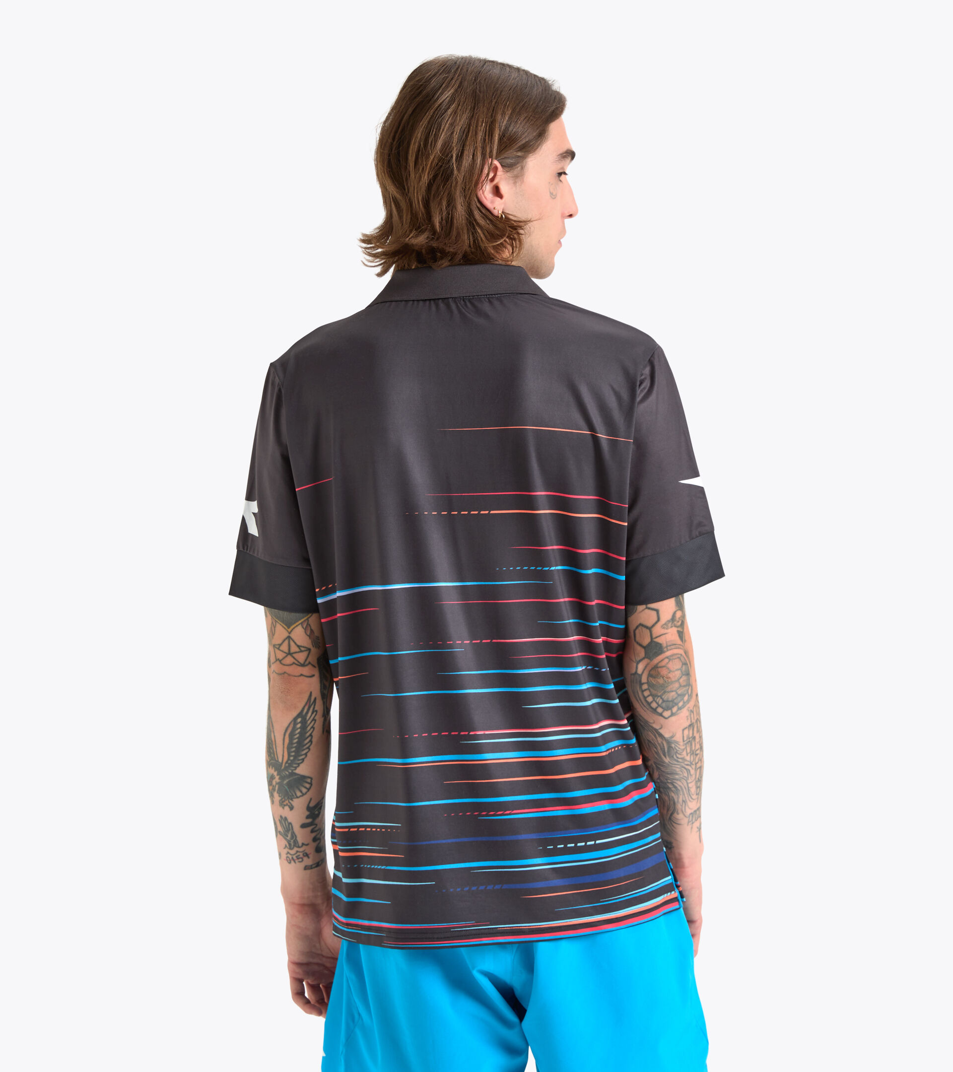 Short-sleeved tennis polo-shirt - Men SS POLO ICON BLACK - Diadora