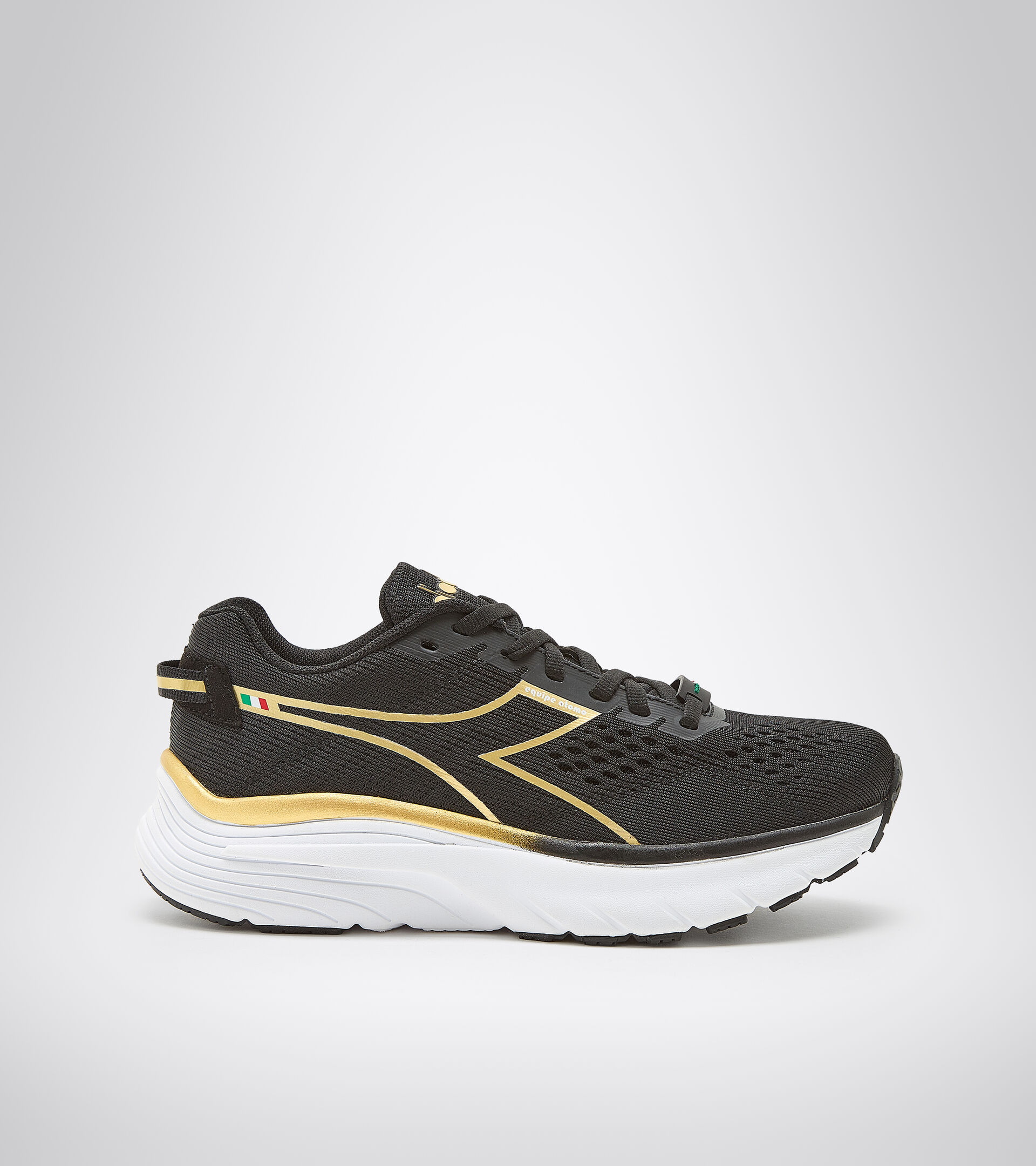 Chaussures de running Made in Italy - Femme EQUIPE ATOMO W NERO/ORO/BIANCO - Diadora