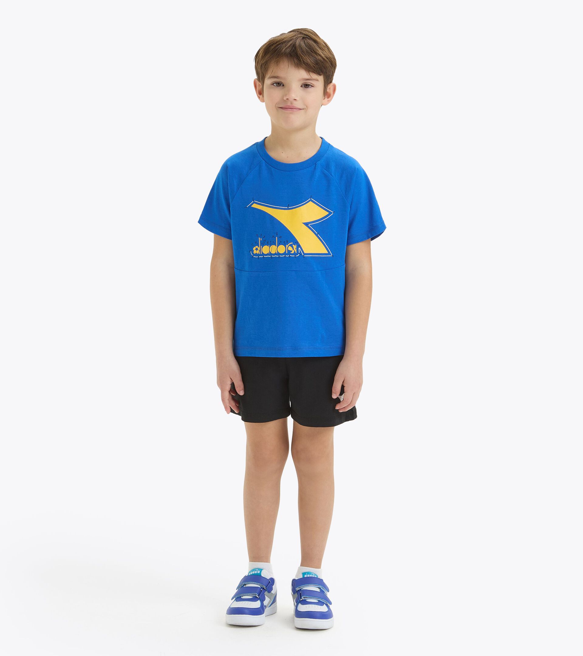 Conjunto deportivo - Camiseta y pantalones cortos - Niños y adolescentes
 JB. SET SS RIDDLE AZUL PRINCESA - Diadora