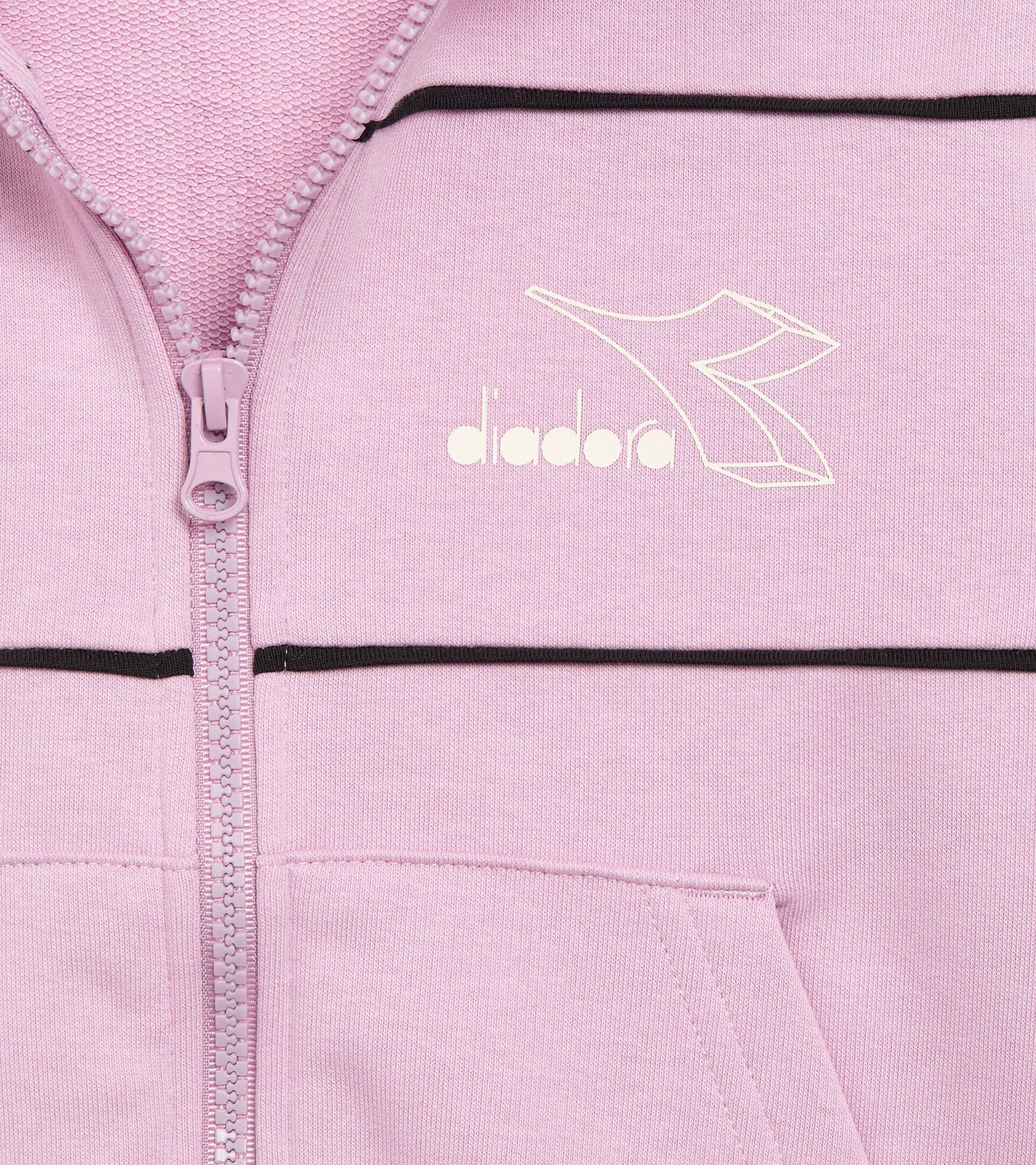 Coordinated tracksuit - Boys and girls  JU. TRACKSUIT HD FZ LOGO (FT) VIOLET MIST - Diadora