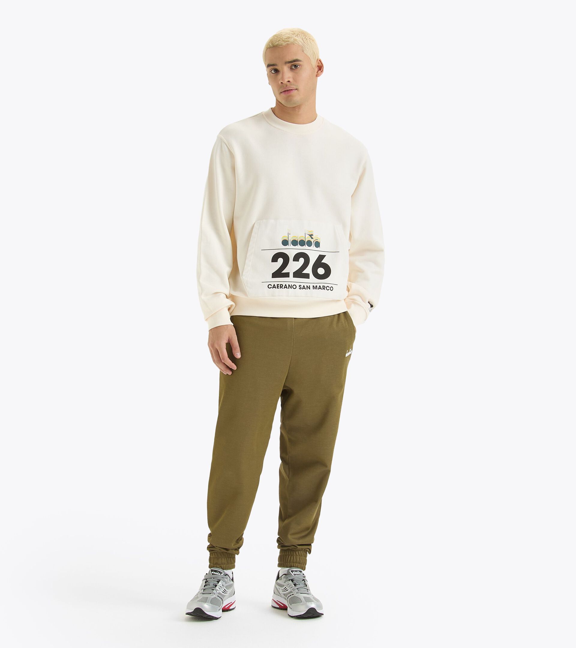 Crewneck sweatshirt - Gender Neutral SWEATSHIRT CREW G.D. 1984 (226) WHISPER WHITE - Diadora