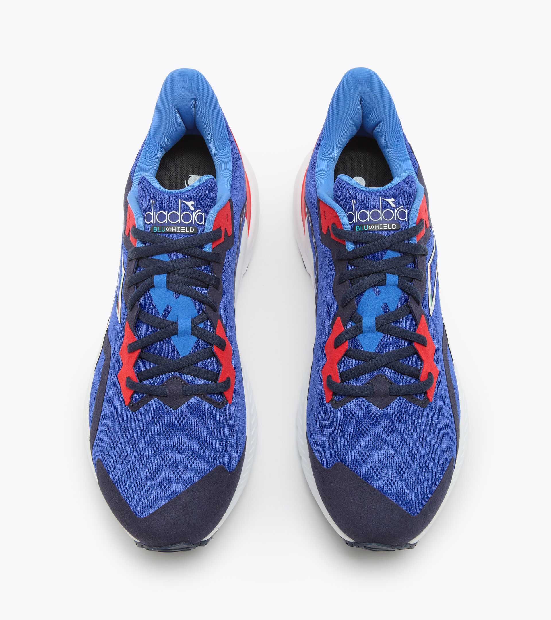 Running shoes - Men MYTHOS BLUSHIELD VOLO 3 SURF THE WEB/WHITE/FIERY RED - Diadora