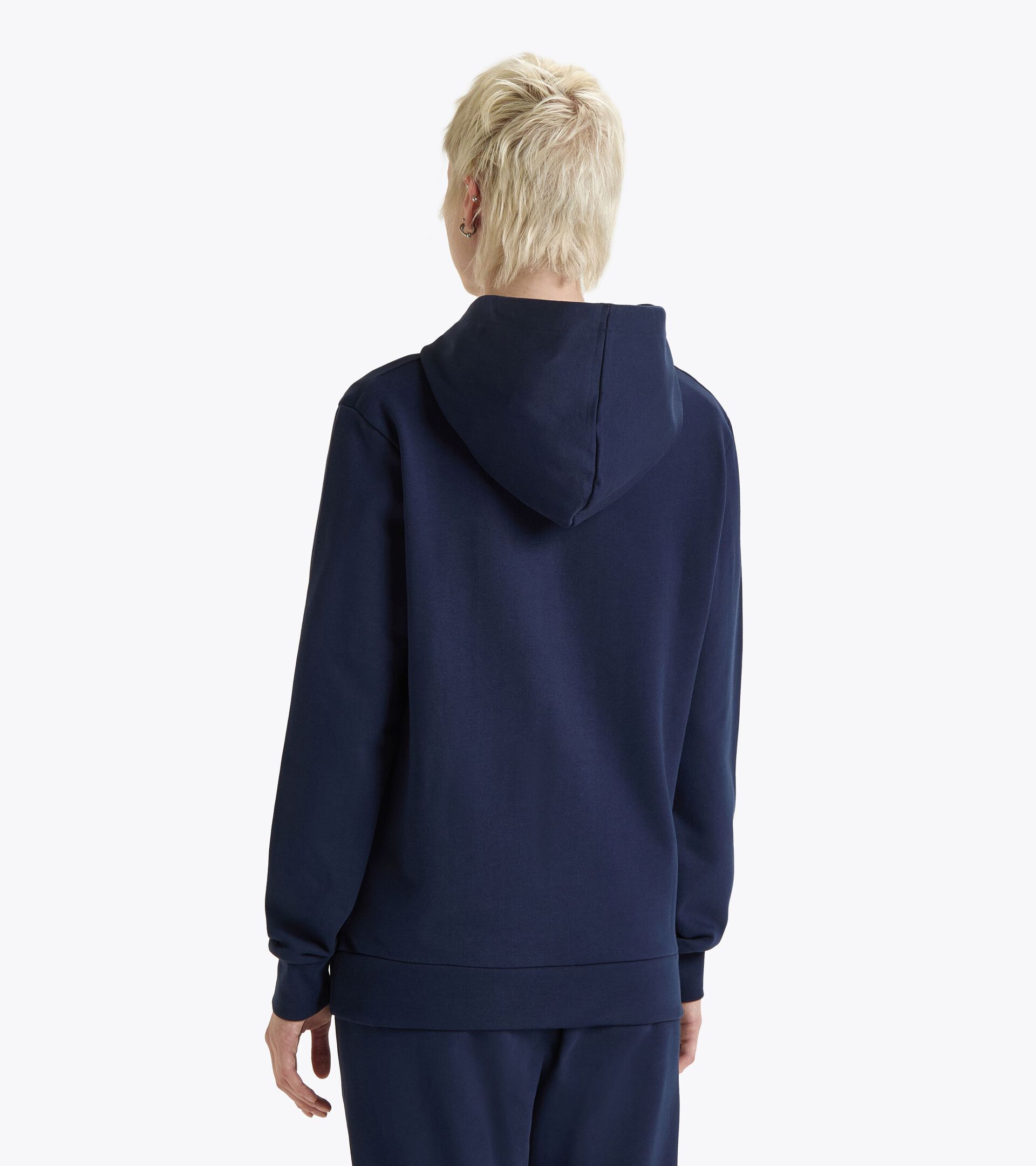 Color block hoodie - All-Gender HOODIE LOGO CLASSIC NAVY - Diadora