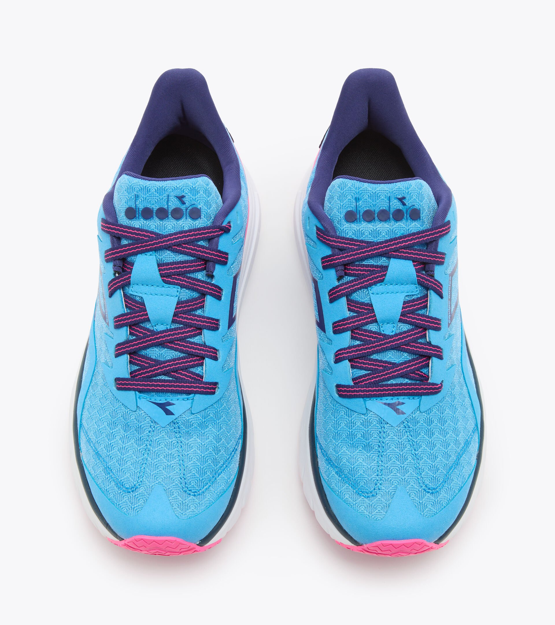 Running shoes - Women EQUIPE NUCLEO W BONNIE BLUE/PINK FLUO - Diadora