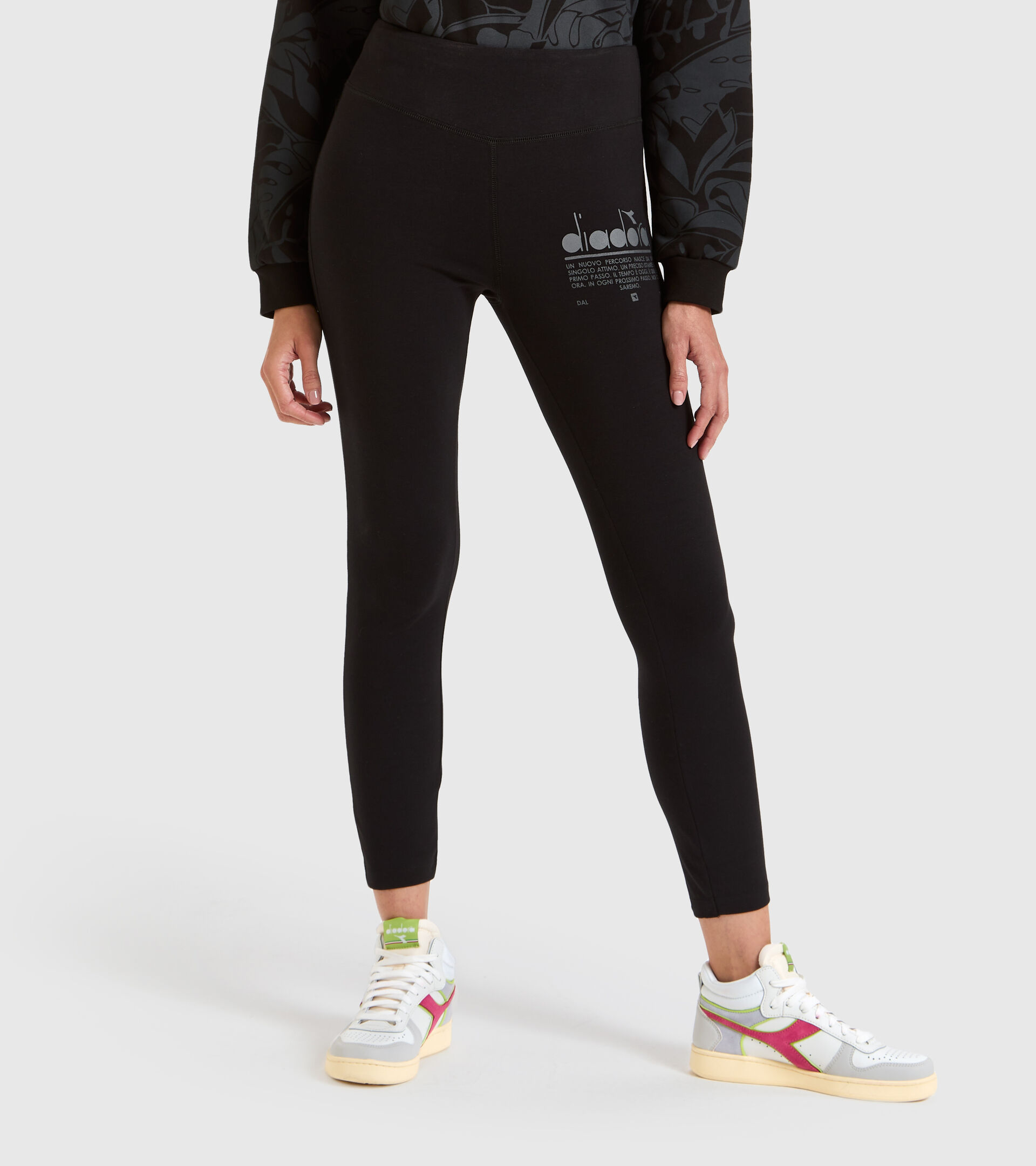 Stretch leggings - Women L. LEGGINGS MANIFESTO BLACK - Diadora