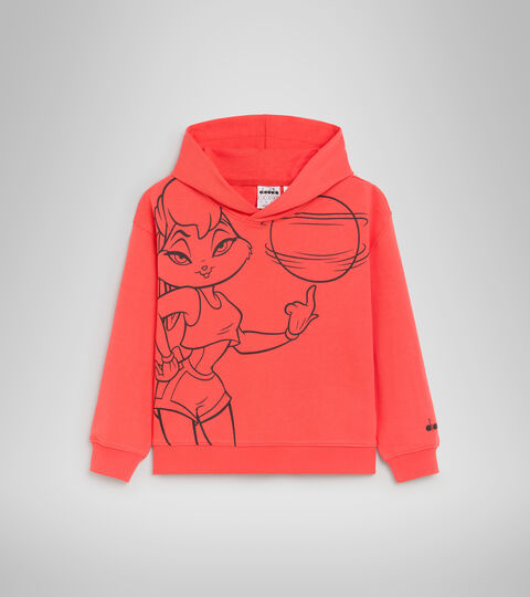 JU.HOODIE WB, CHAUD CORAIL Sweat-shirt à capuche - Enfant JU.HOODIE WB CHAUD CORAIL - Diadora