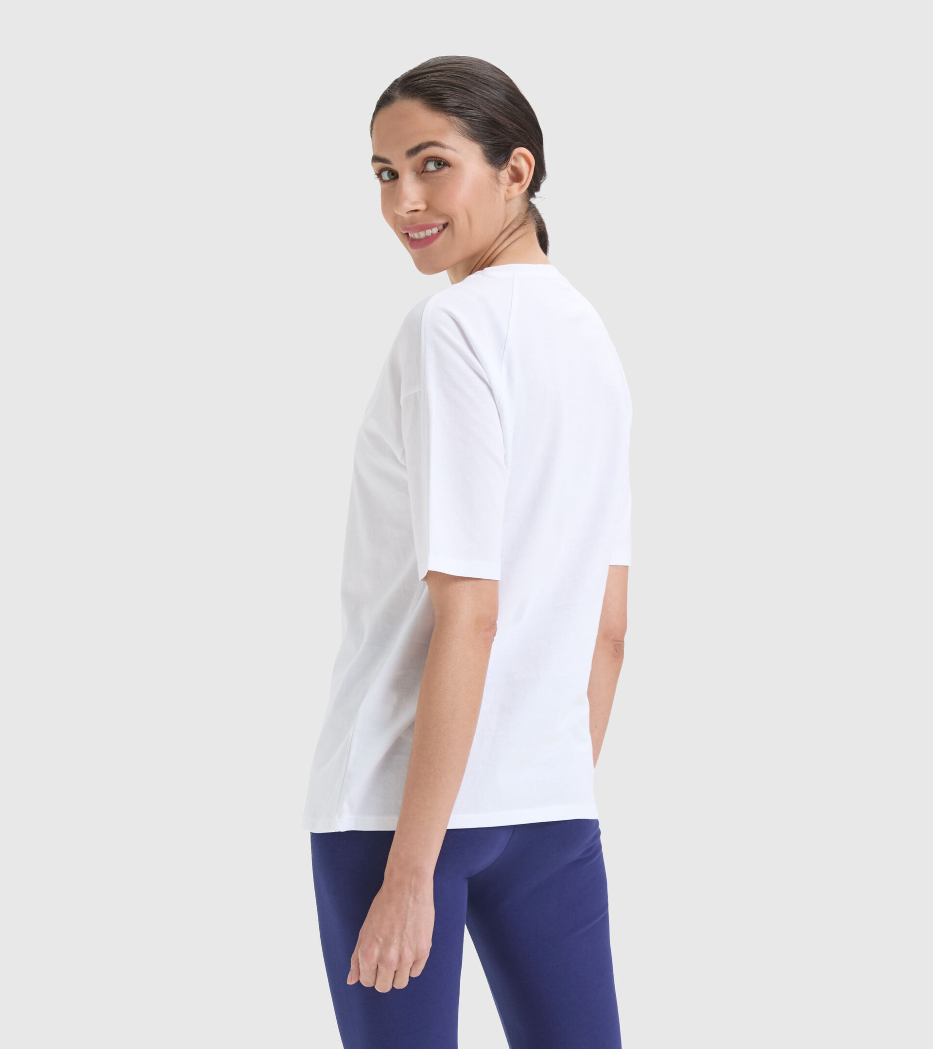 Camiseta deportiva de algodón - Mujer L.T-SHIRT SS CHROMIA BLANCO VIVO - Diadora