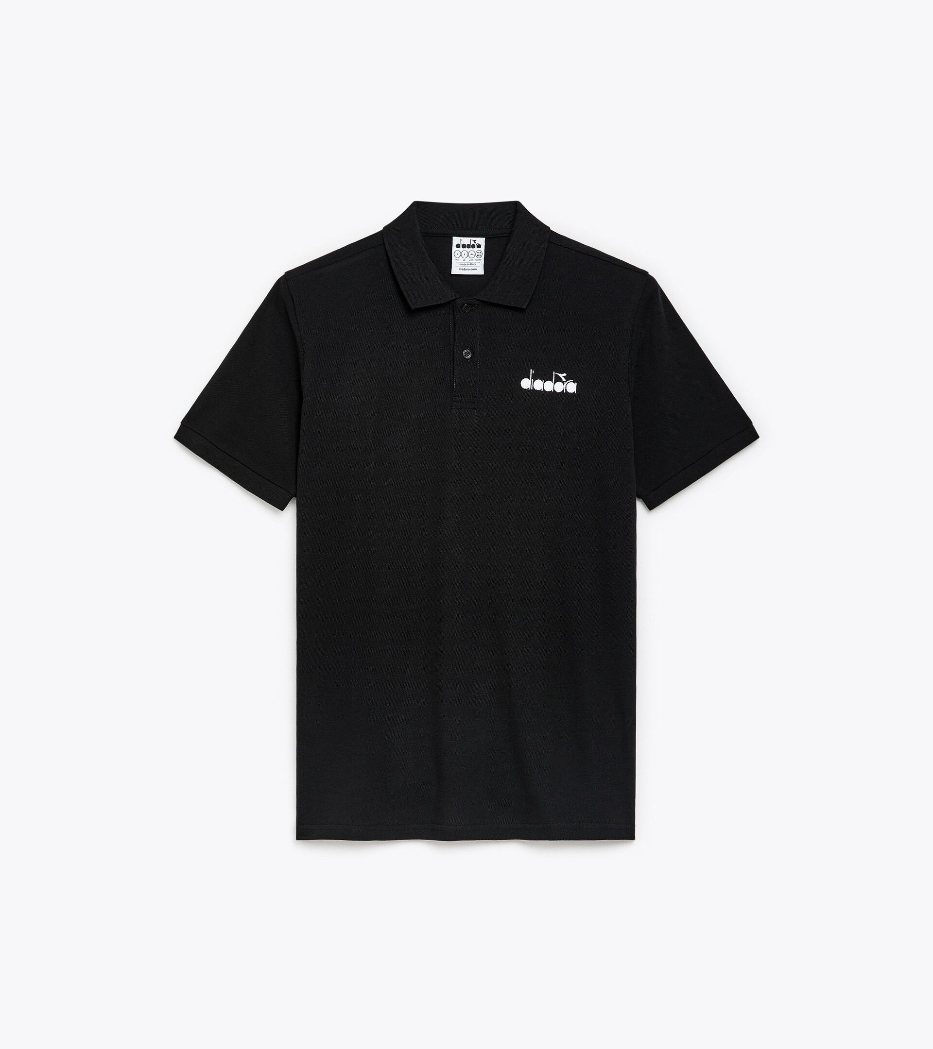 Sporty polo shirt - Made in Italy - Gender Neutral POLO SS LOGO BLACK - Diadora