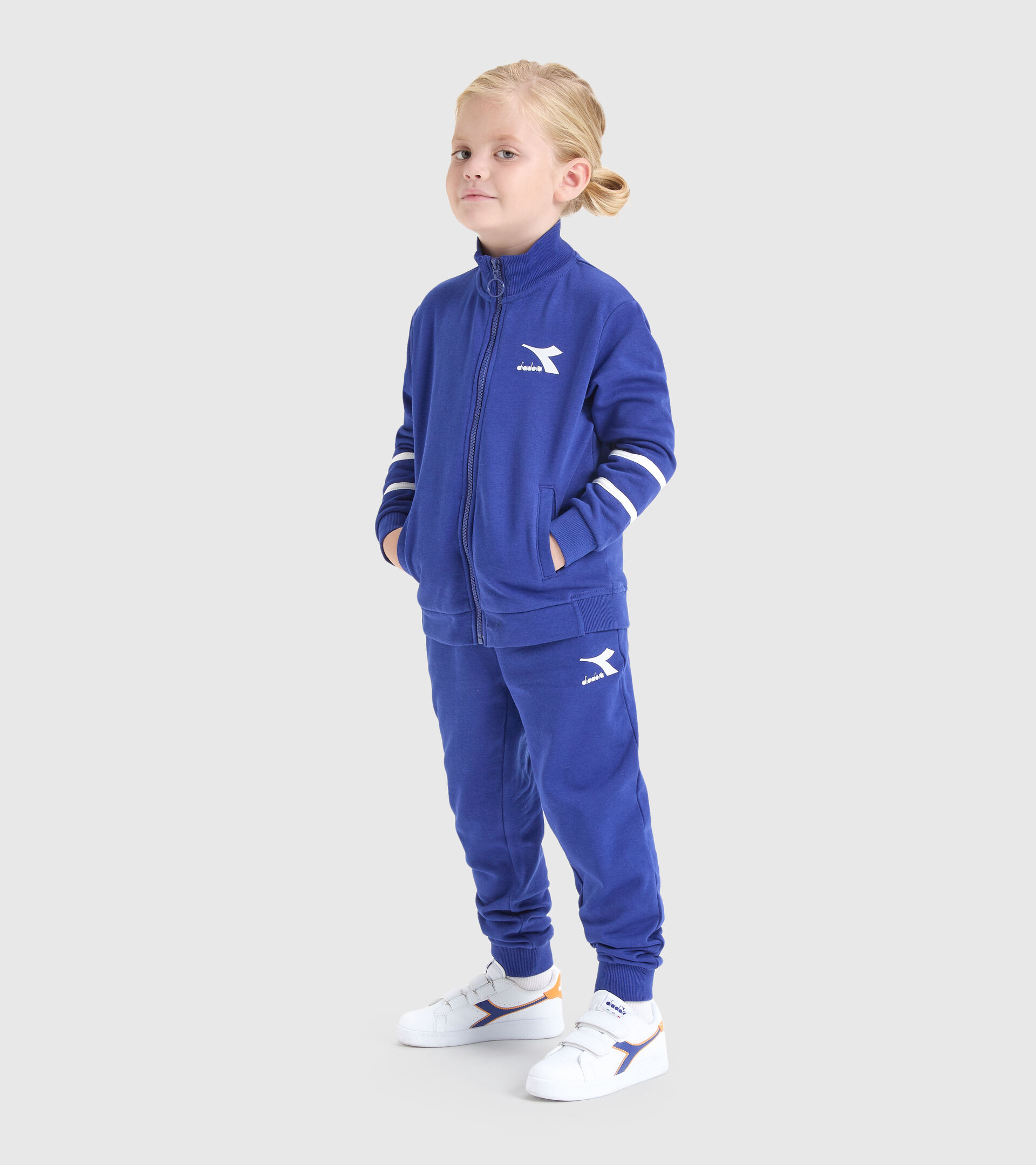 Tuta sportiva - Bambini/e JU.TRACKSUIT FZ CHROMIA BLU SODALITE - Diadora