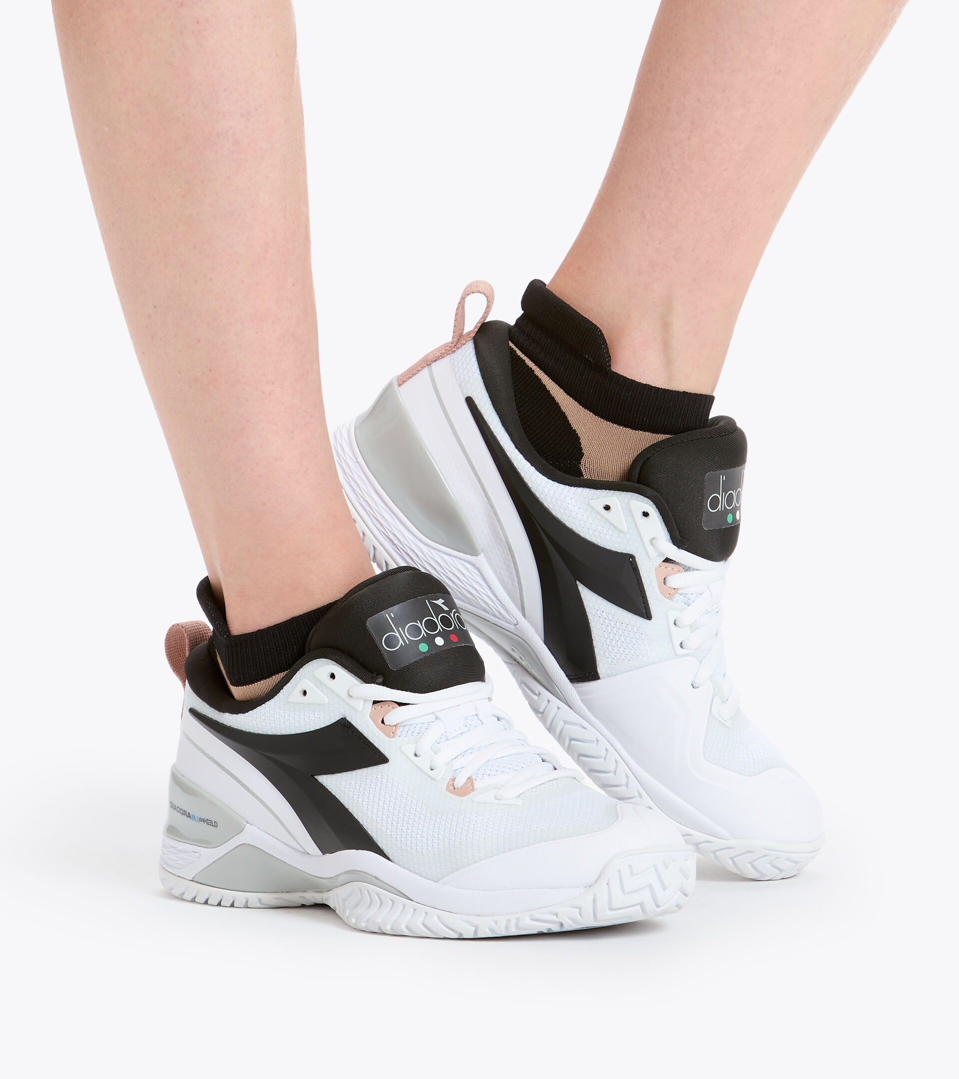 Accessories Sport DONNA L. SOCKS BLACK/MAHOGANY ROSE Diadora
