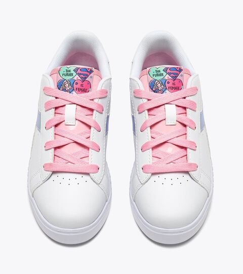 GAME STEP P PS SUPERGIRL, BLANC/GLACE ORCHIDEE Sneakers de sport - Fille - 4-8 ans GAME STEP P PS SUPERGIRL BLANC/GLACE ORCHIDEE - Diadora