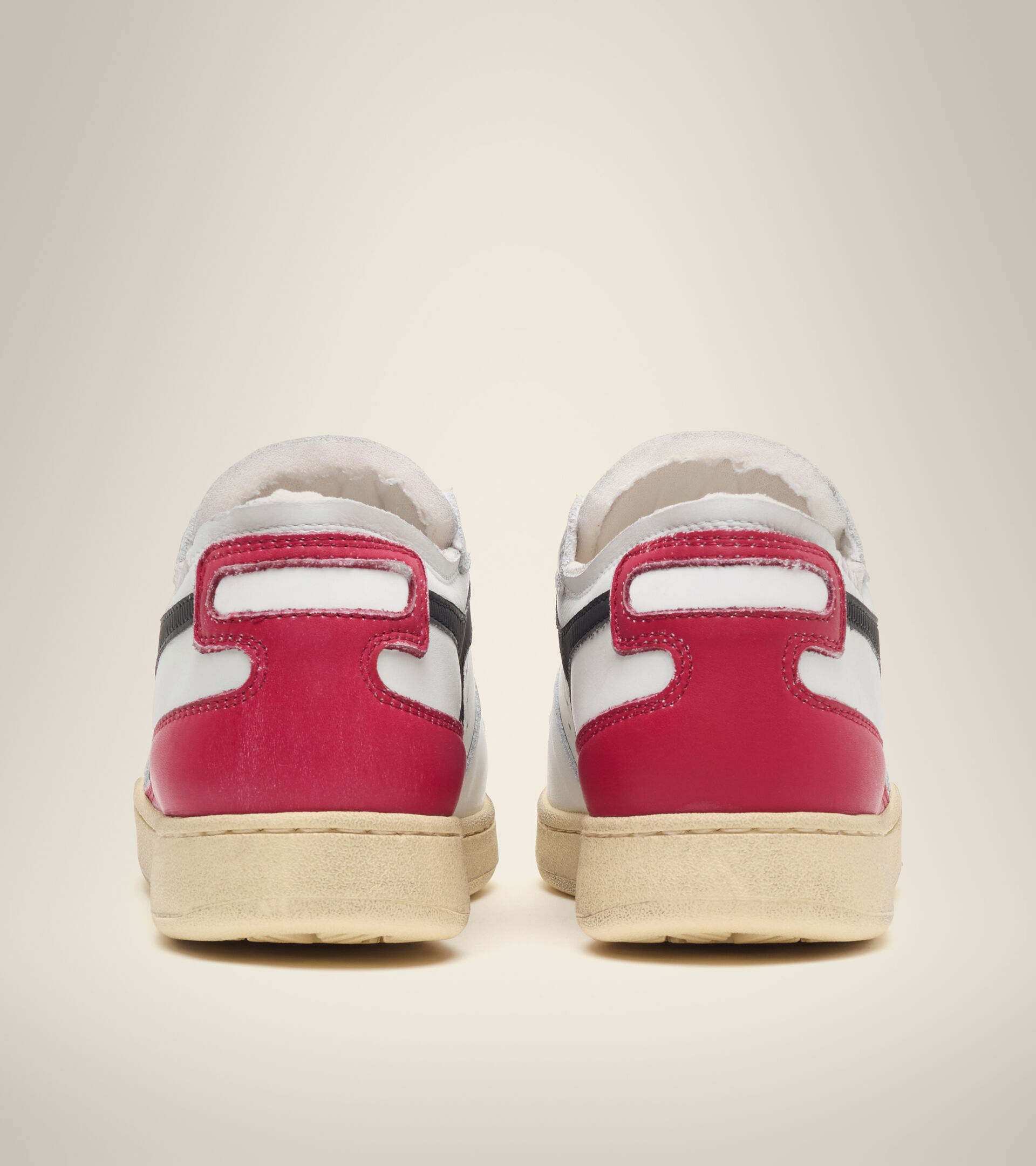 Footwear Heritage UNISEX MI BASKET ROW CUT WHITE/GARNET/BLACK Diadora
