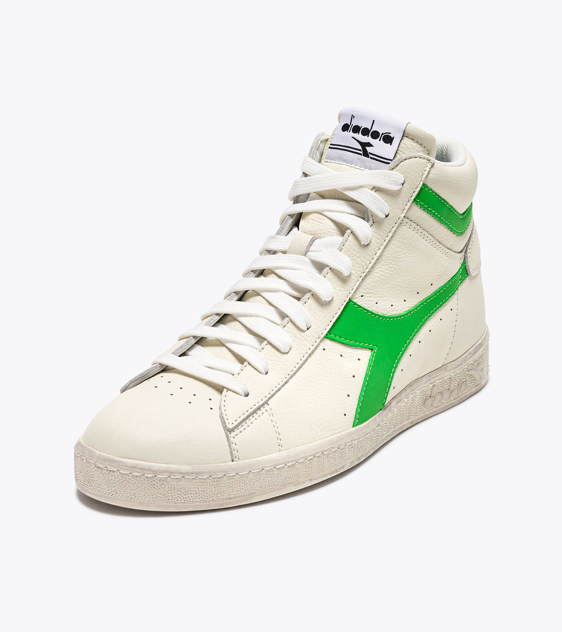 Scarpa sportiva - Unisex GAME L HIGH FLUO WAXED BIANCO/VERDE DIADORA - Diadora