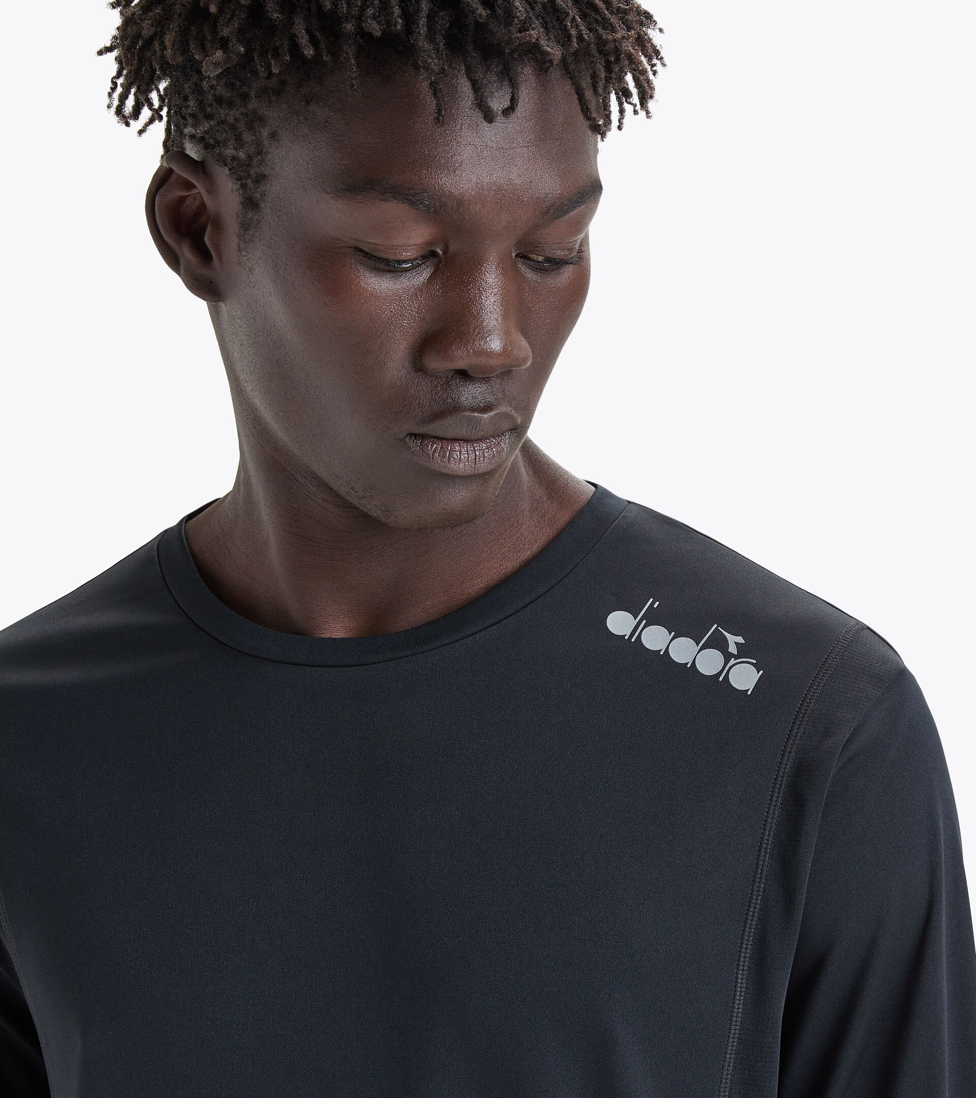 Running T-shirt - Men LS CORE TEE BLACK - Diadora