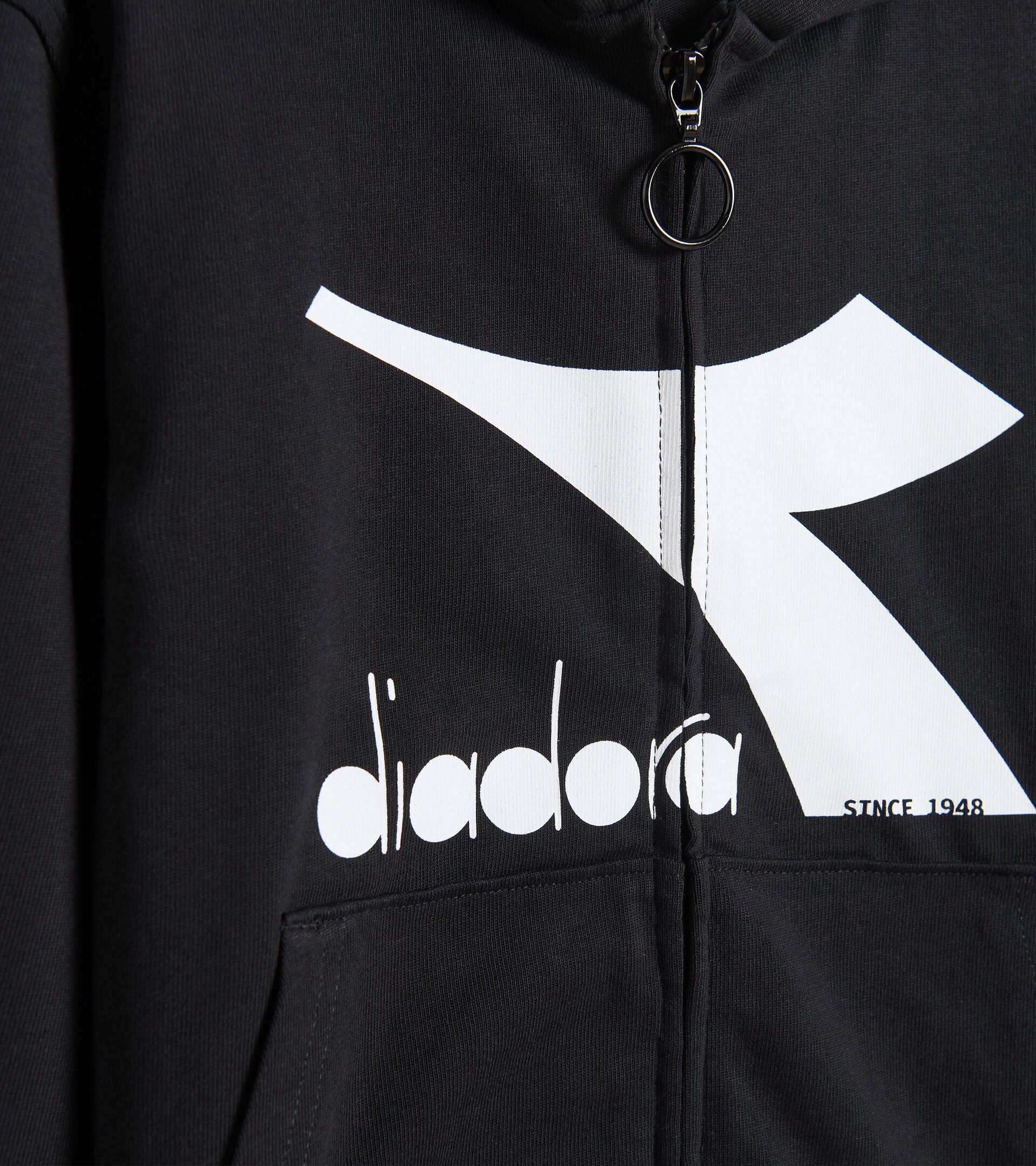 Junior sports tracksuit with hood - Unisex JU.TRACKSUIT HD RAINBOW BLACK - Diadora