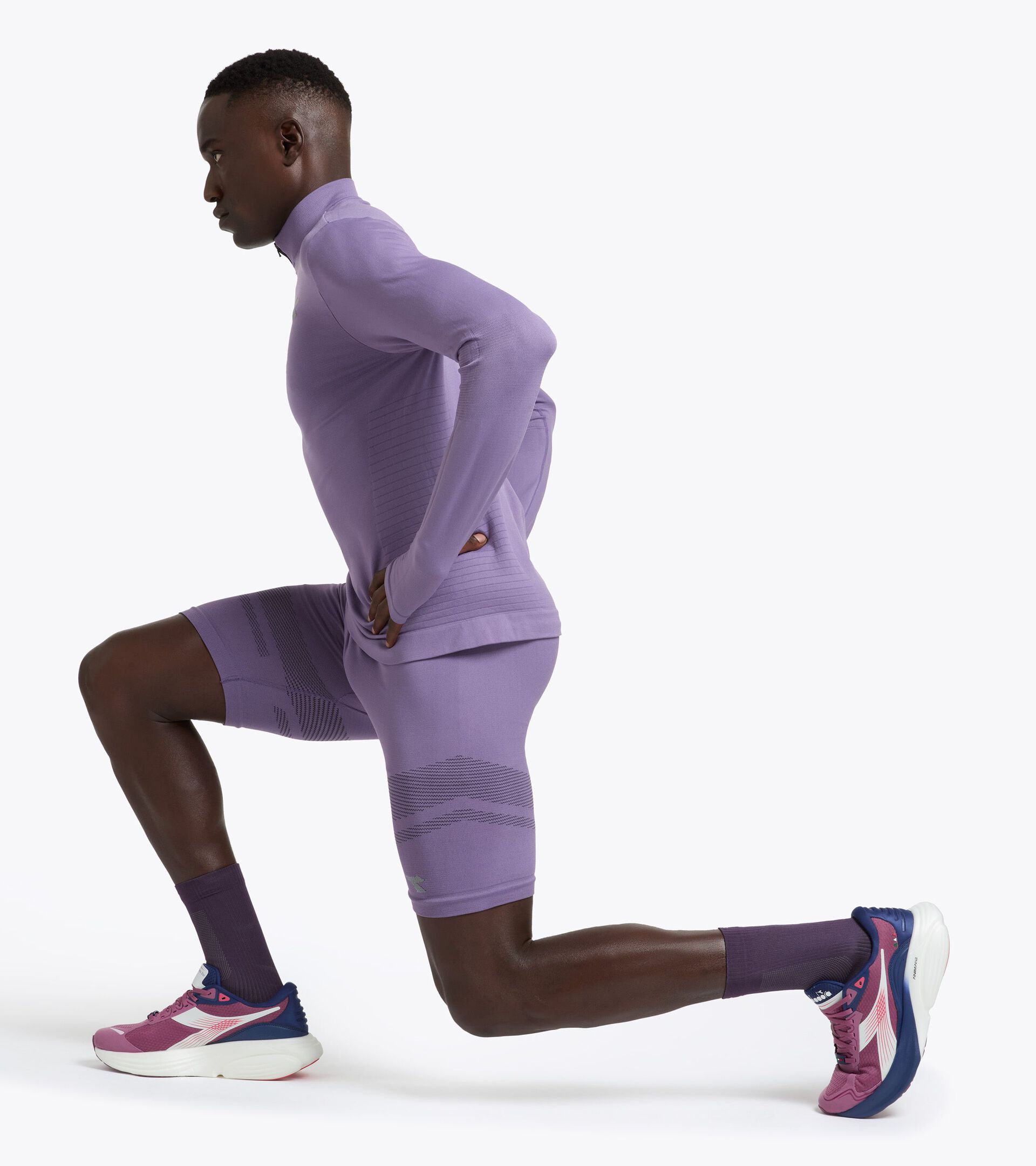 Technical shorts for temperature control -  Running - Men&rsquo;s SHORTER STRATOUNO VIOLET GRAPE COMPOTE - Diadora