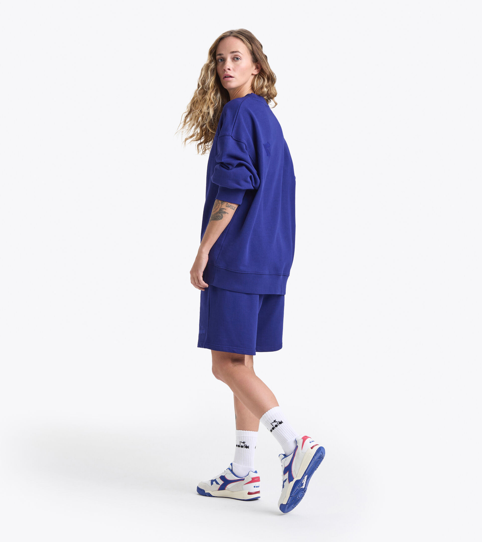 Bermuda de sport en coton - Unisexe BERMUDA SPW LOGO BLEUS - Diadora