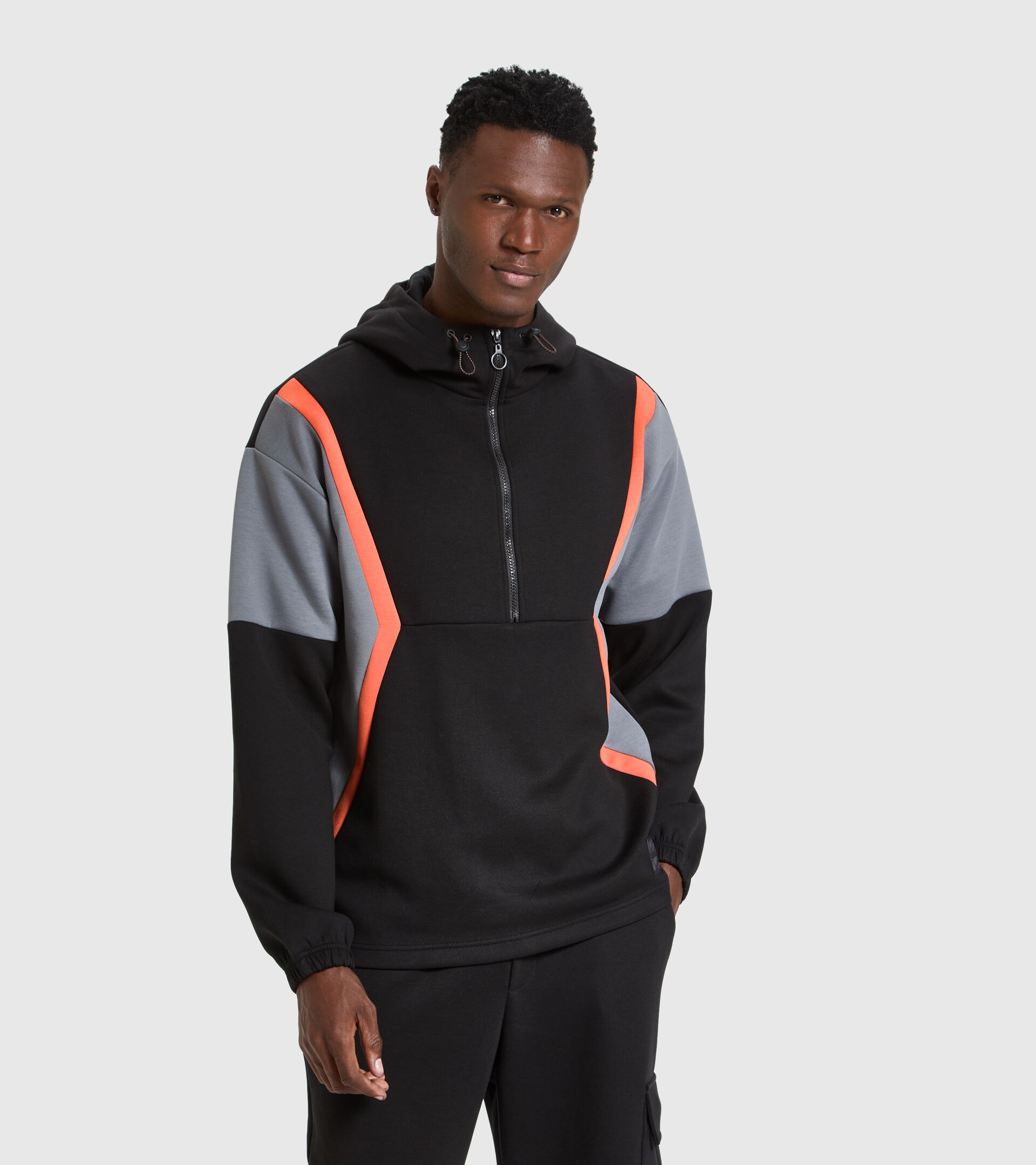 Hooded sweatshirt - Men HOODIE URBANITY BLACK - Diadora