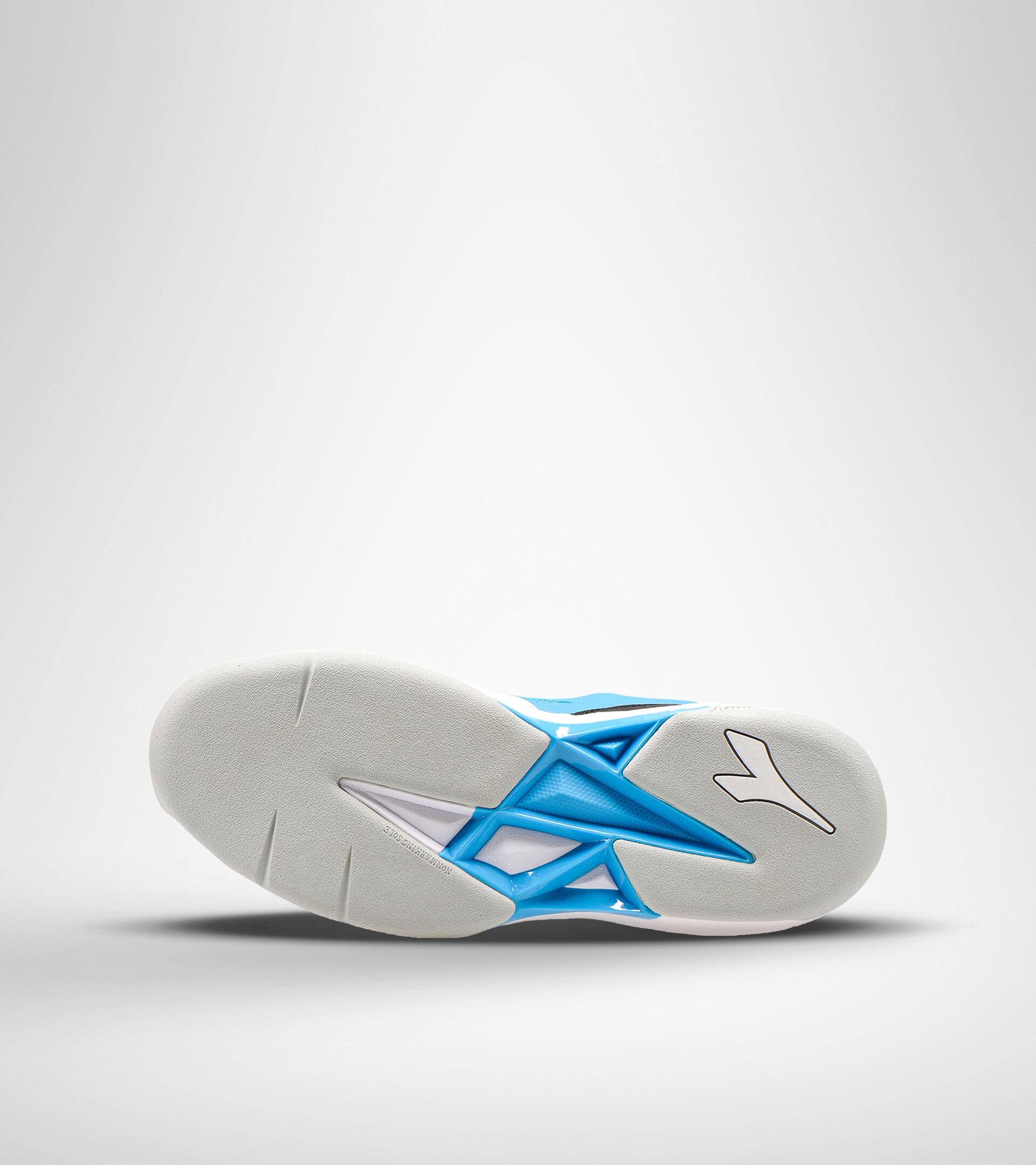 Indoor synthetic court tennis shoe - Unisex S.CHALLENGE 3 CARPET WHITE/BLUE FLUO - Diadora
