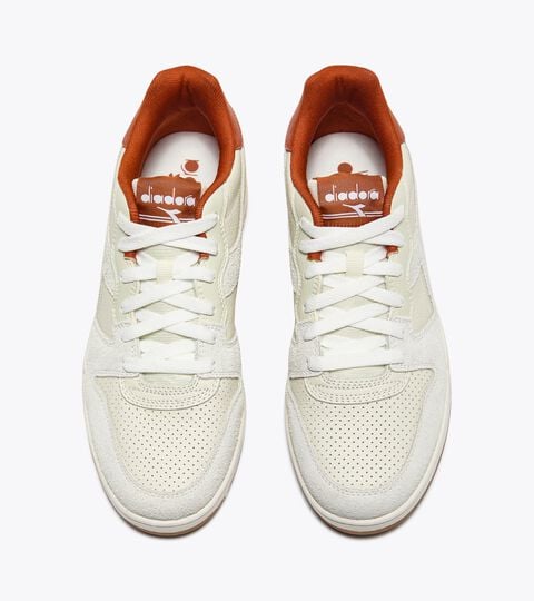 DEUCE M2 HAIRY, WHITE/RUST Leather sneaker - All-gender DEUCE M2 HAIRY WHITE/RUST - Diadora