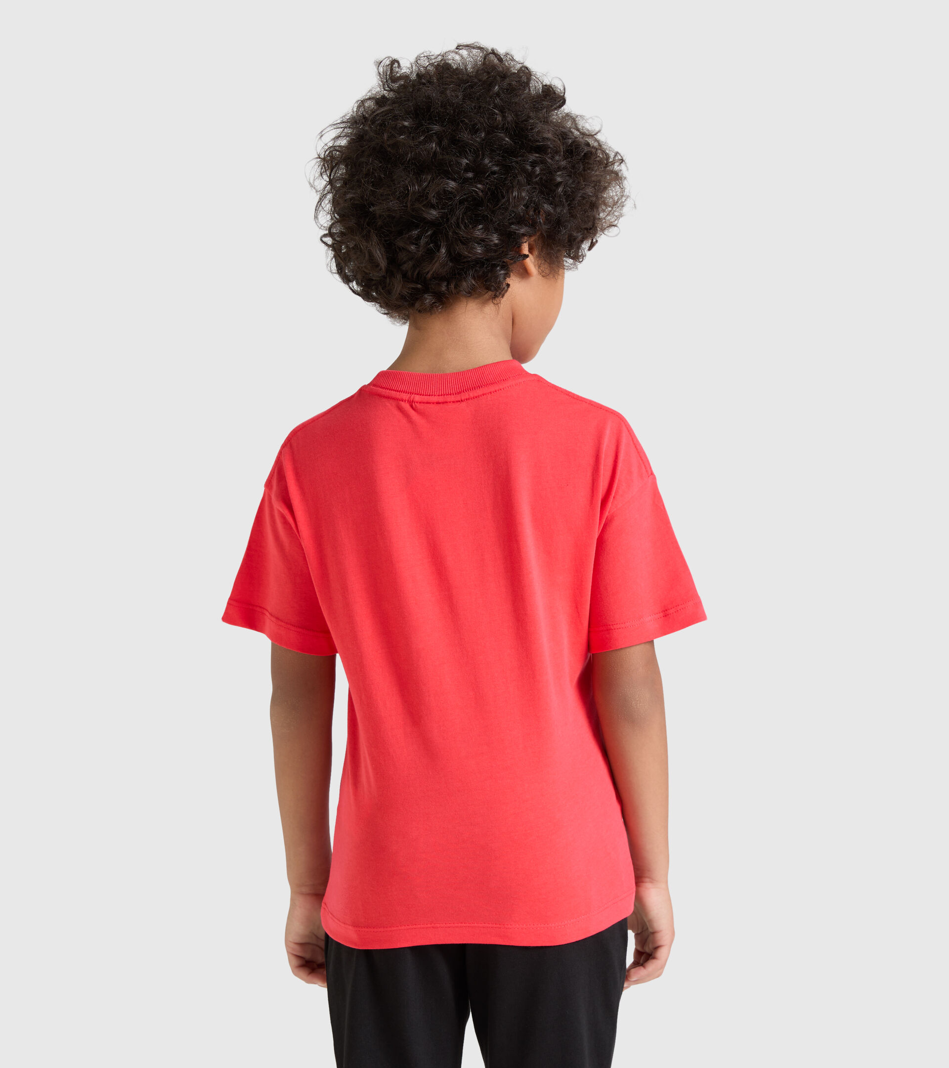 Junior cotton T-shirt - Unisex JU.T-SHIRT SS RAINBOW POPPY RED - Diadora