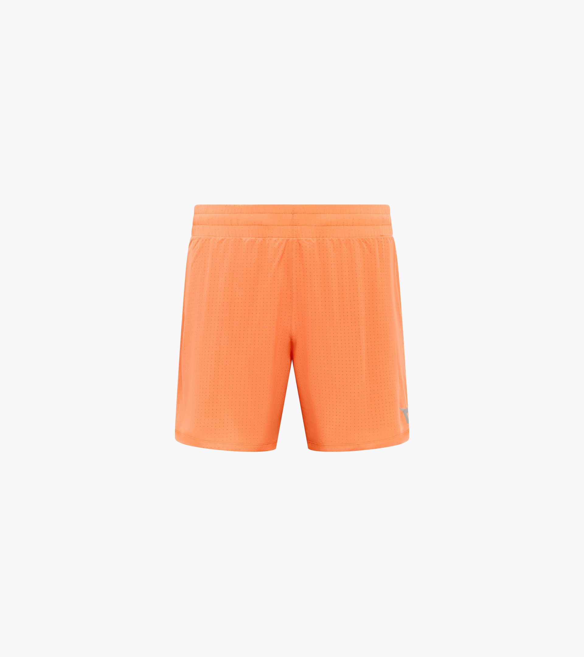 Laufshorts 2 in 1 - Training - Herren SHORTS 2IN1 5'' RUN CREW ORANGE NEKTARINE - Diadora
