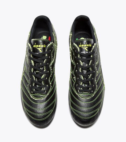 BRASIL NEXT40 ITA MDPU, BLACK Low environmental impact calcio boots for firm grounds - All-gender BRASIL NEXT40 ITA MDPU BLACK - Diadora
