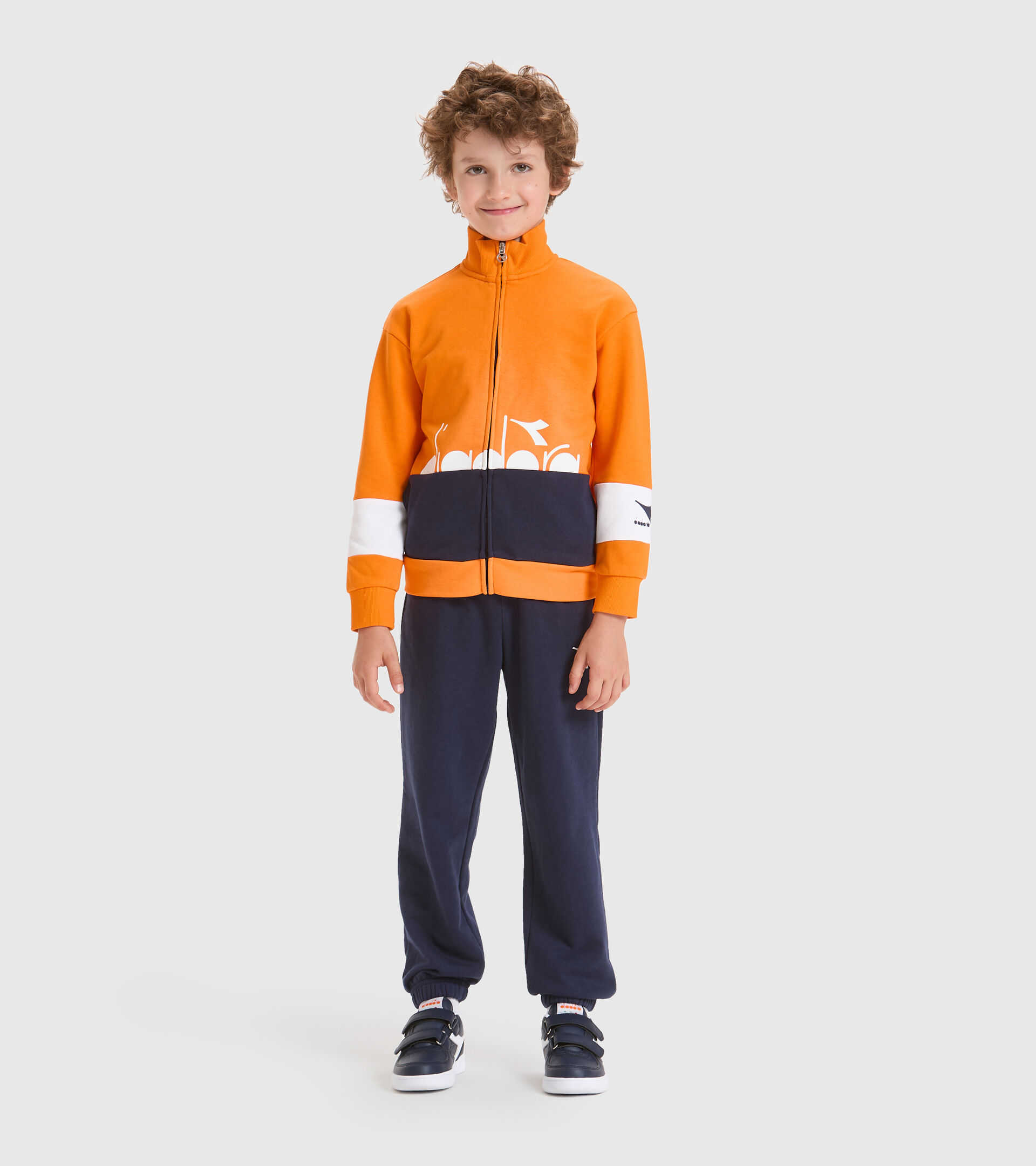 Tracksuit - Kids JB.TRACKSUIT FZ HOOPLA PERSIMMON ORANGE - Diadora