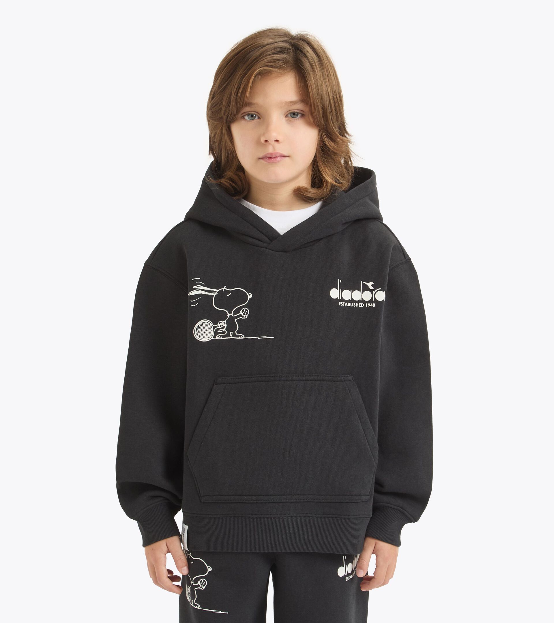 Peanuts hoodie - Kids  JU. HOODIE PEANUTS BLACK - Diadora