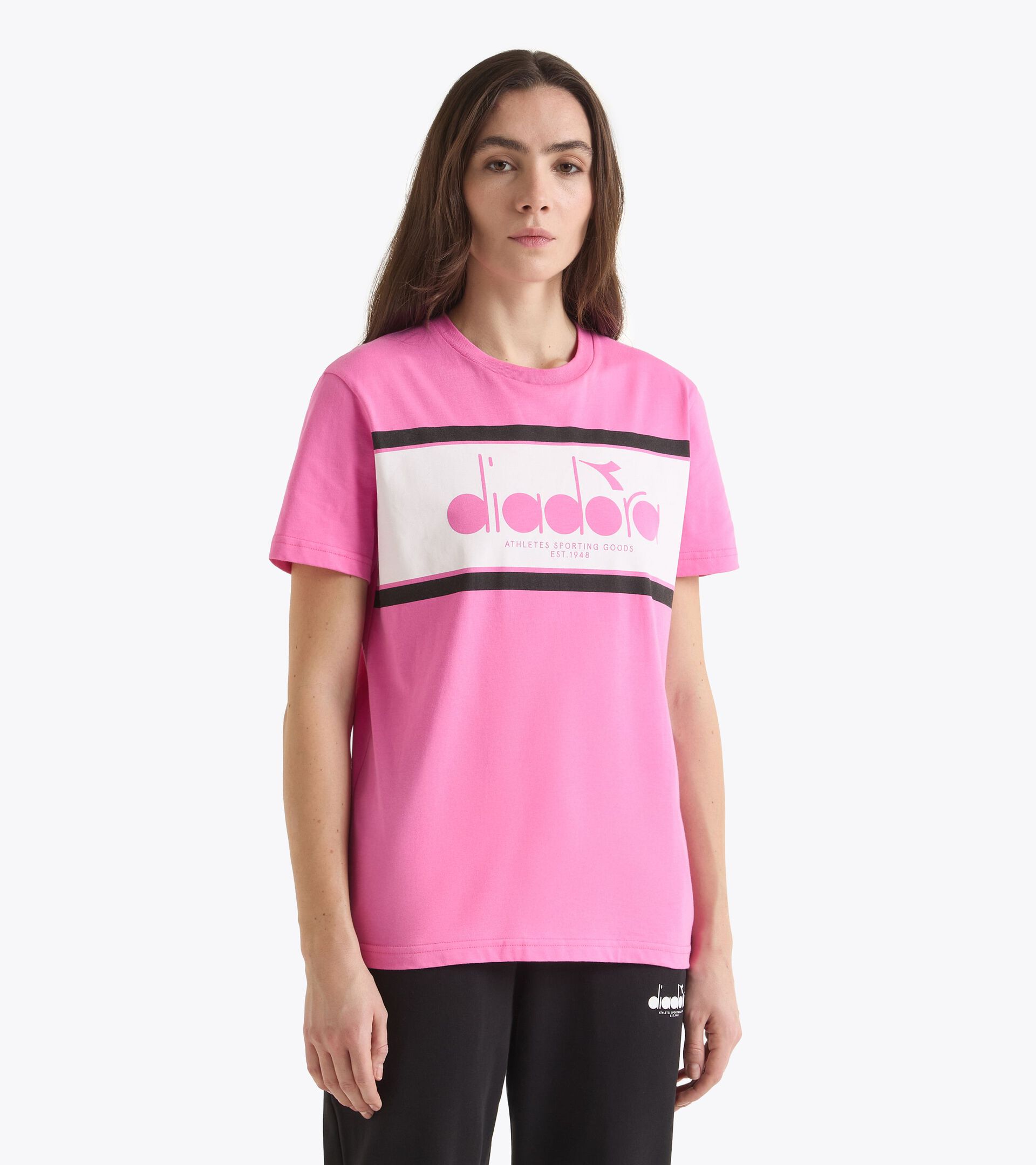 T-shirt - All-Gender T-SHIRT SS LOGO WILD PINK - Diadora