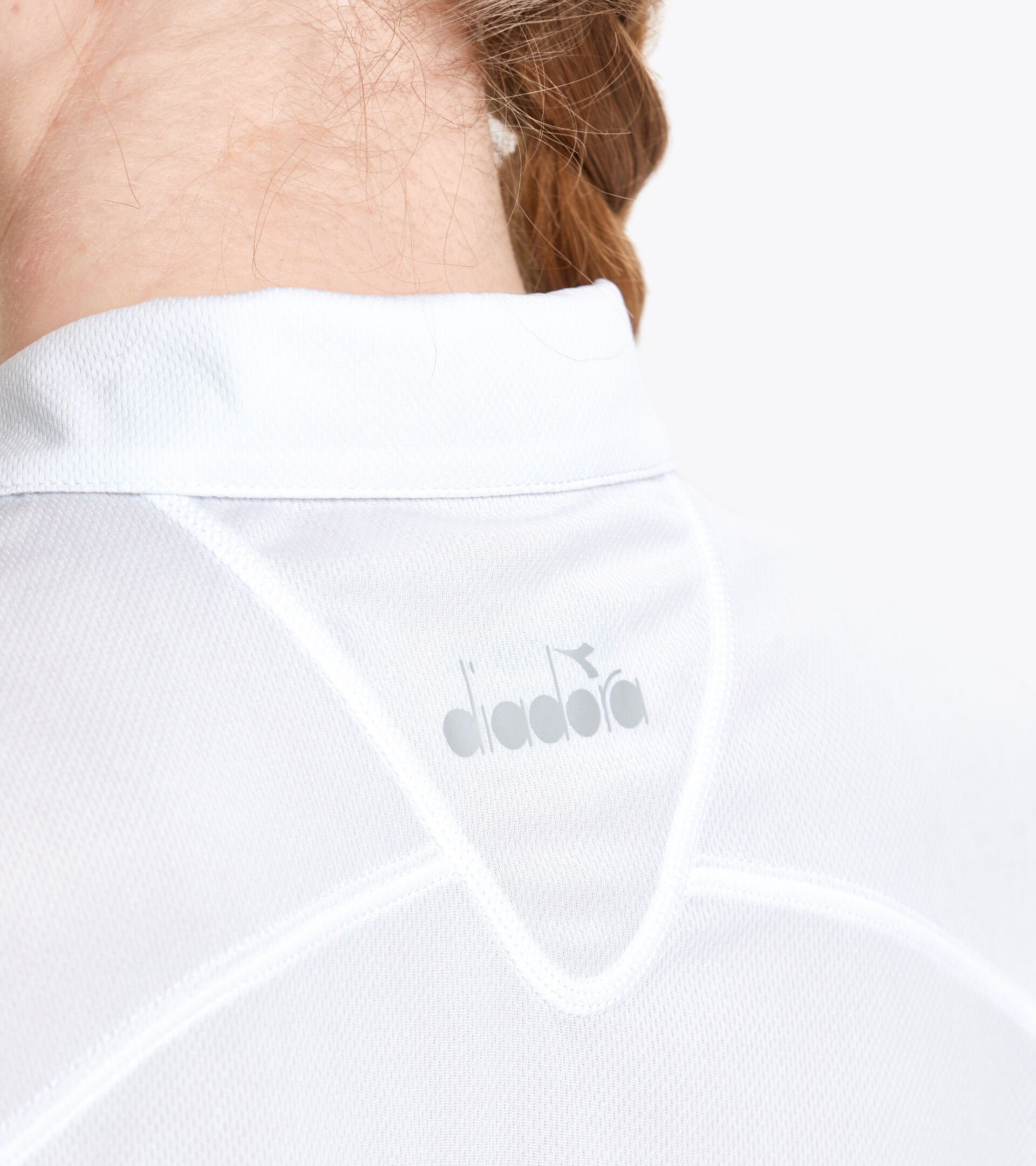 Tennis polo shirt - Women L. POLO COURT OPTICAL WHITE - Diadora