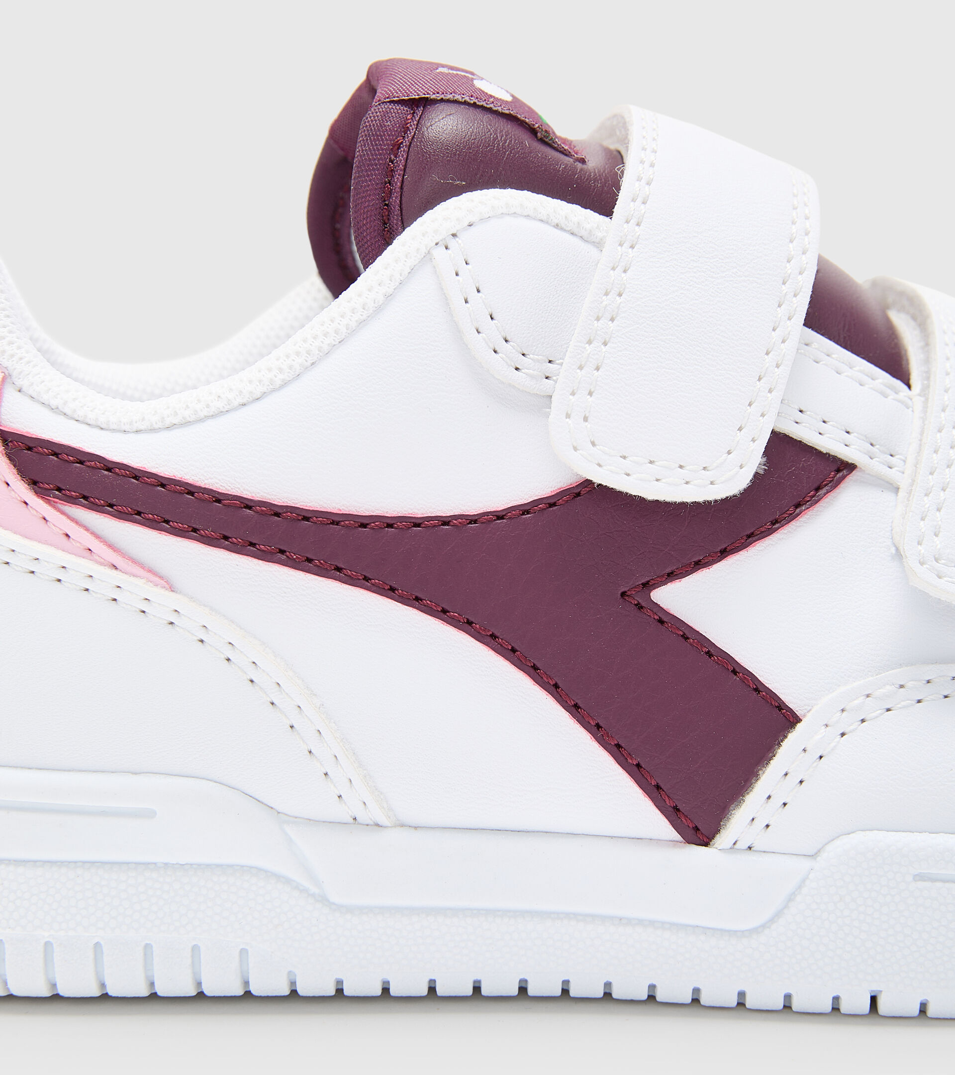 Sports shoes - Kids 4-8 years RAPTOR LOW PS WHITE/GRAPE WINE - Diadora