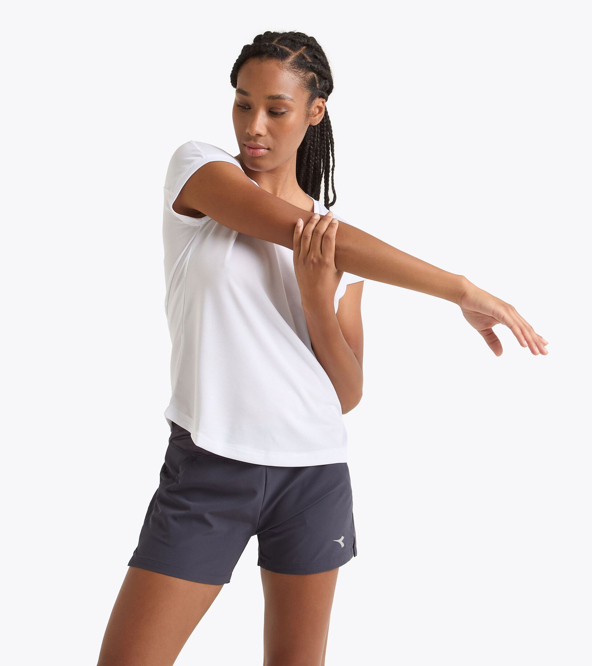 Camiseta de tenis - Mujer L. T-SHIRT COURT BLANCO VIVO - Diadora