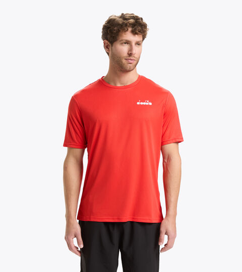 T-shirt da tennis a manica corta - Uomo SS CORE T-SHIRT T ROSSO FER.ITALIA - Diadora