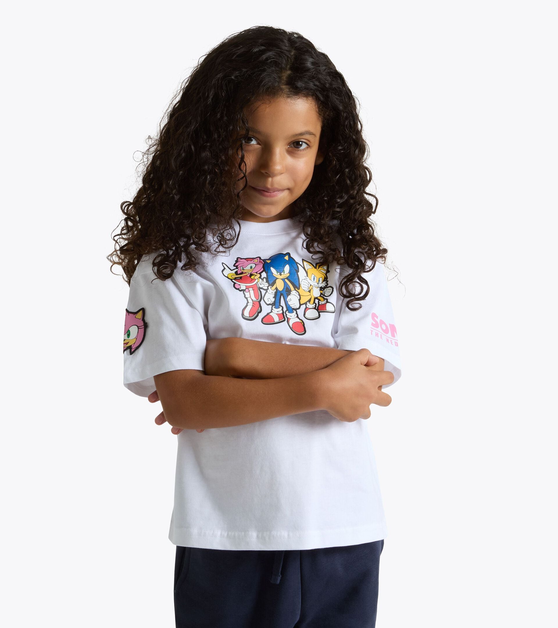 Camiseta de manga corta - Ni&ntilde;os y ni&ntilde;as JU. T-SHIRT SS SONIC ROSA CACHEMIRA - Diadora