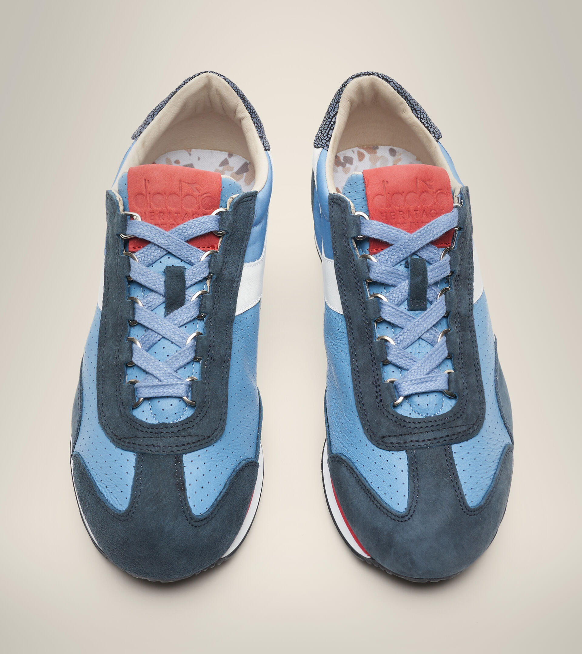 Made in Italy Heritage Shoe - Men EQUIPE ITALIA SKY-BLUE LAGOON - Diadora