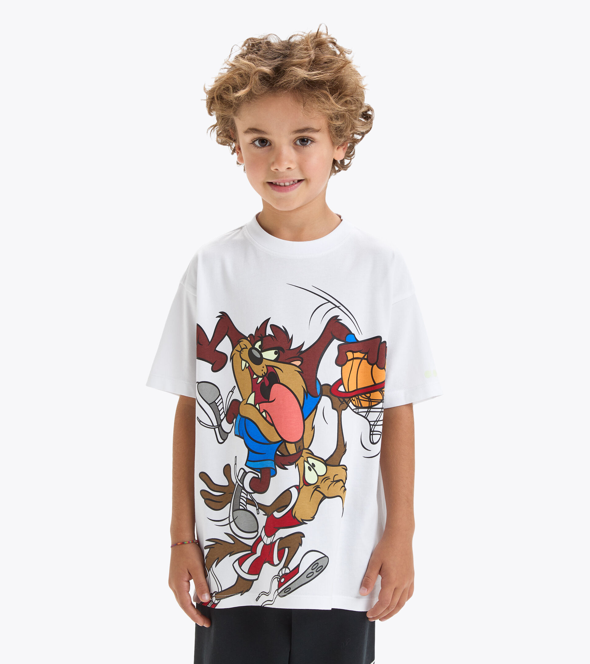 Sports T-shirt - Kids JU.T-SHIRT SS WB OPTICAL WHITE + D - Diadora