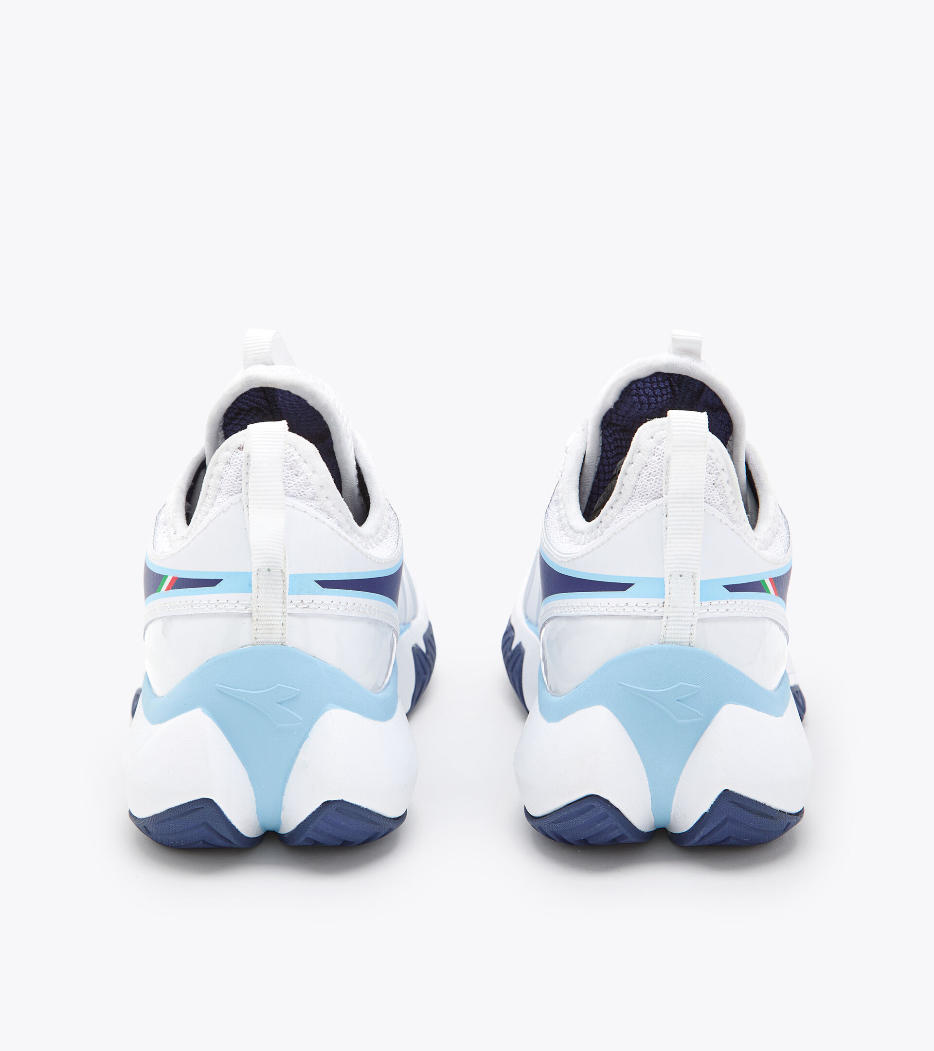 Tennis shoes for hard surfaces or clay courts - Women FINALE W AG WHITE/BLUE PRINT - Diadora
