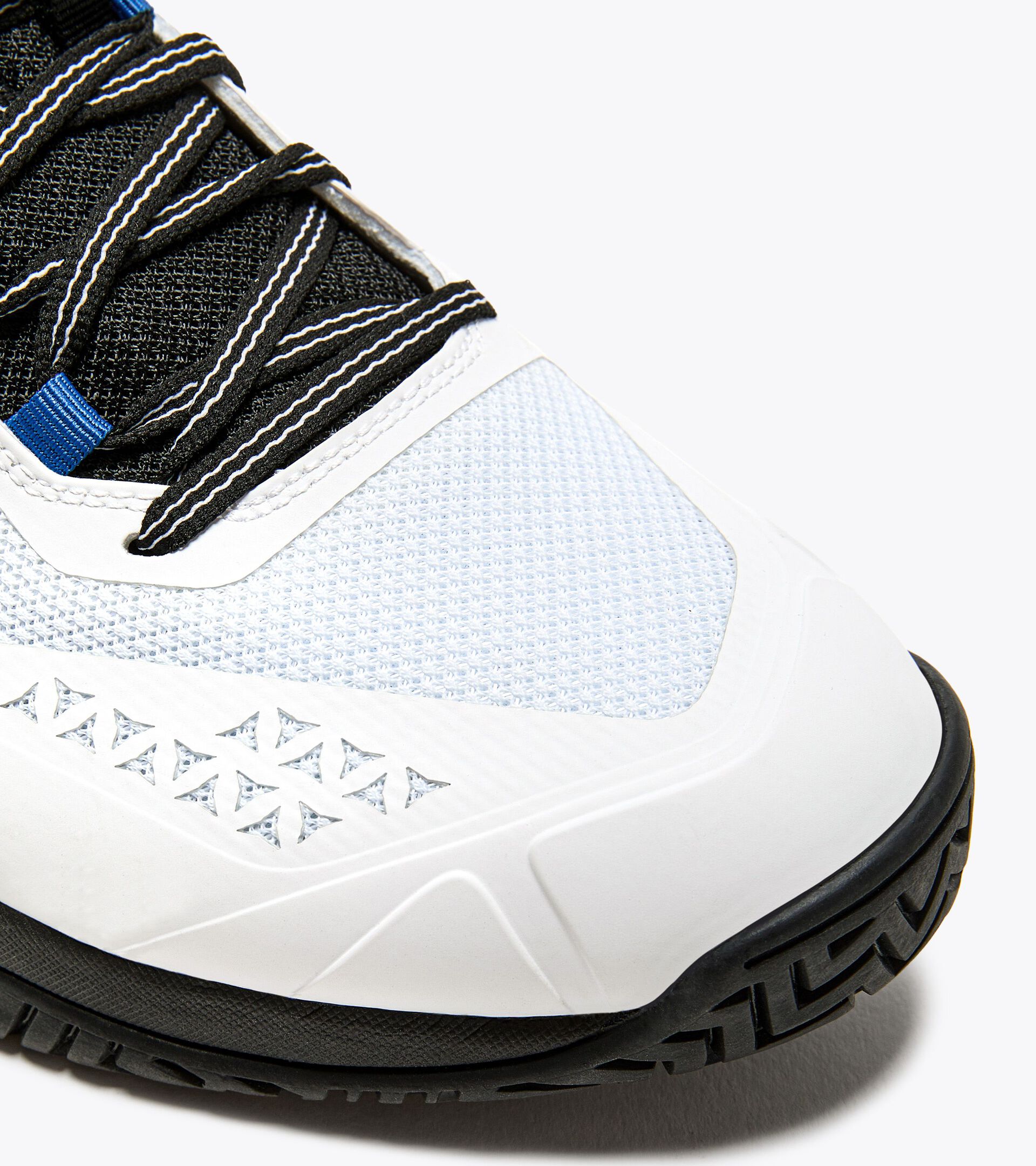 Tennis shoes for hard surfaces or clay - Men BLUSHIELD TORNEO 2 AG WHITE/DEJA VU BLUE/BLACK - Diadora