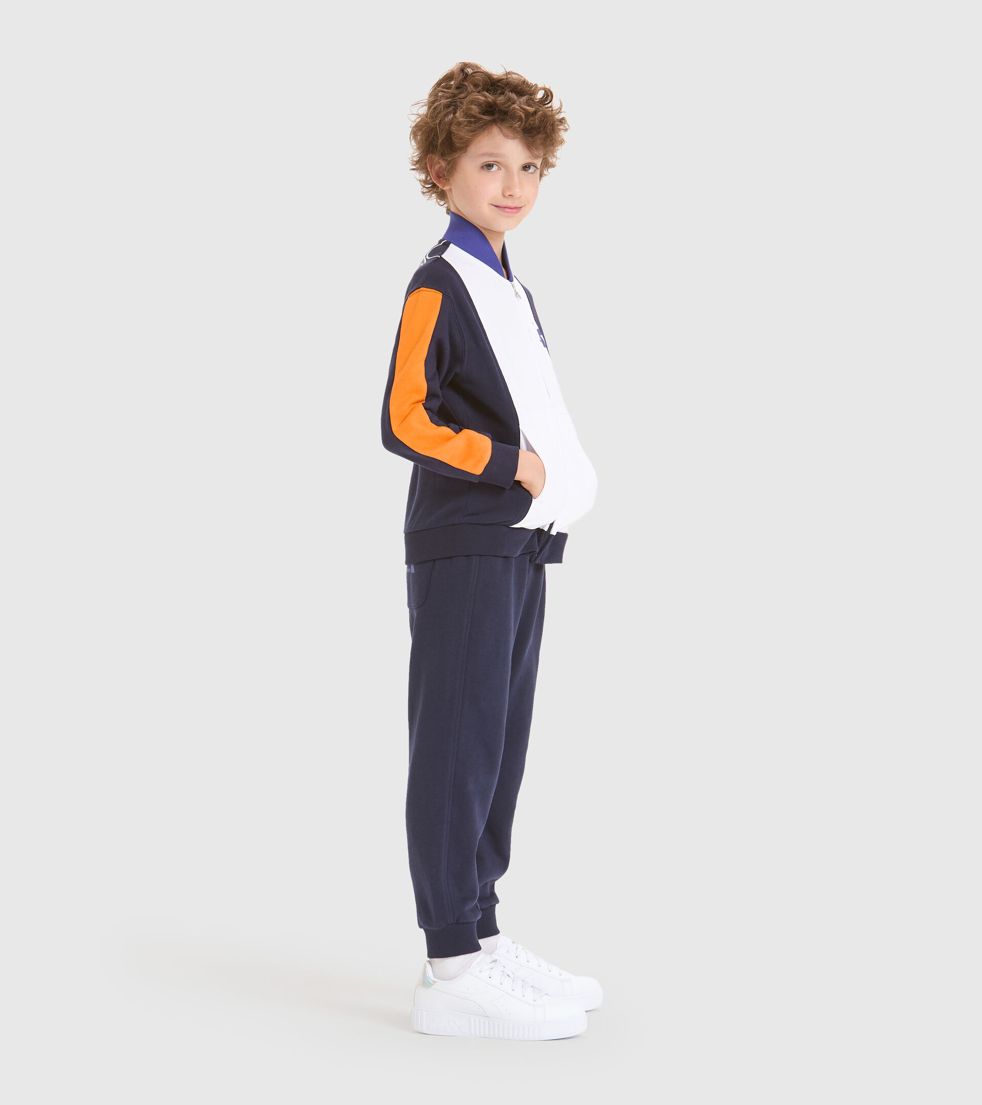 Apparel Sport BAMBINO JB.TRACKSUIT FZ HOOPLA AZUL CHAQUETON Diadora